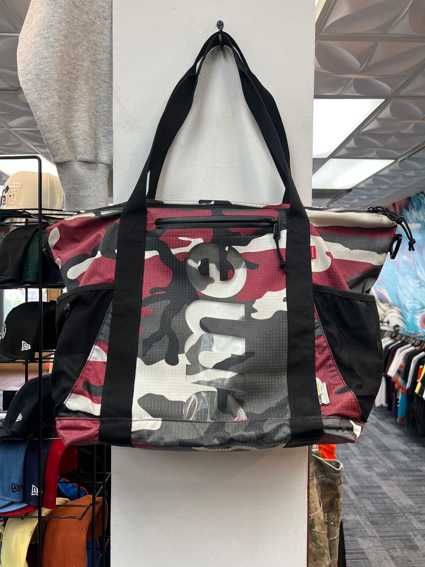 Preowned Supreme Camo Zip Tote Bag