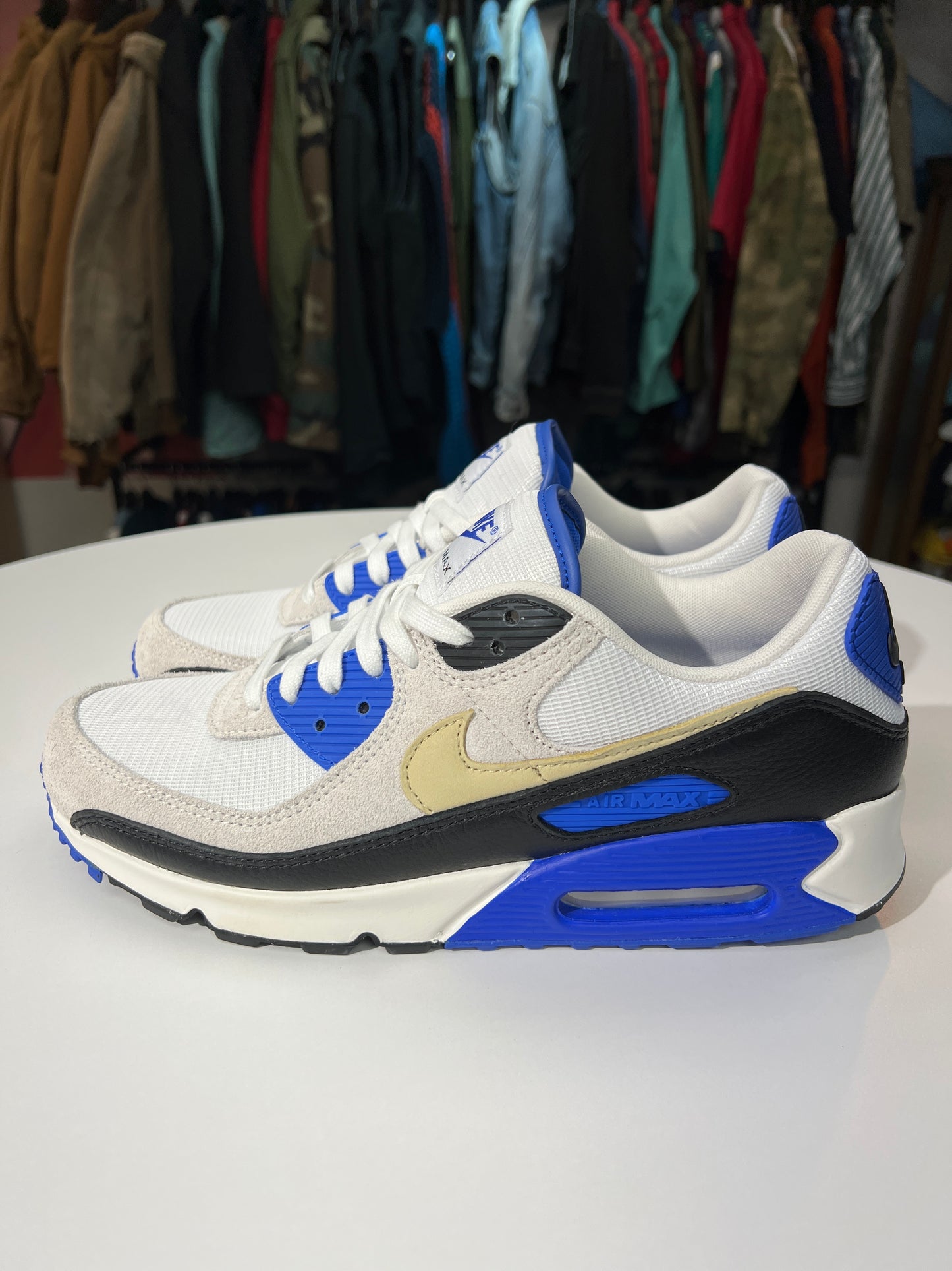 Preowned Nike Air Max 90 Khaki Racer Blue