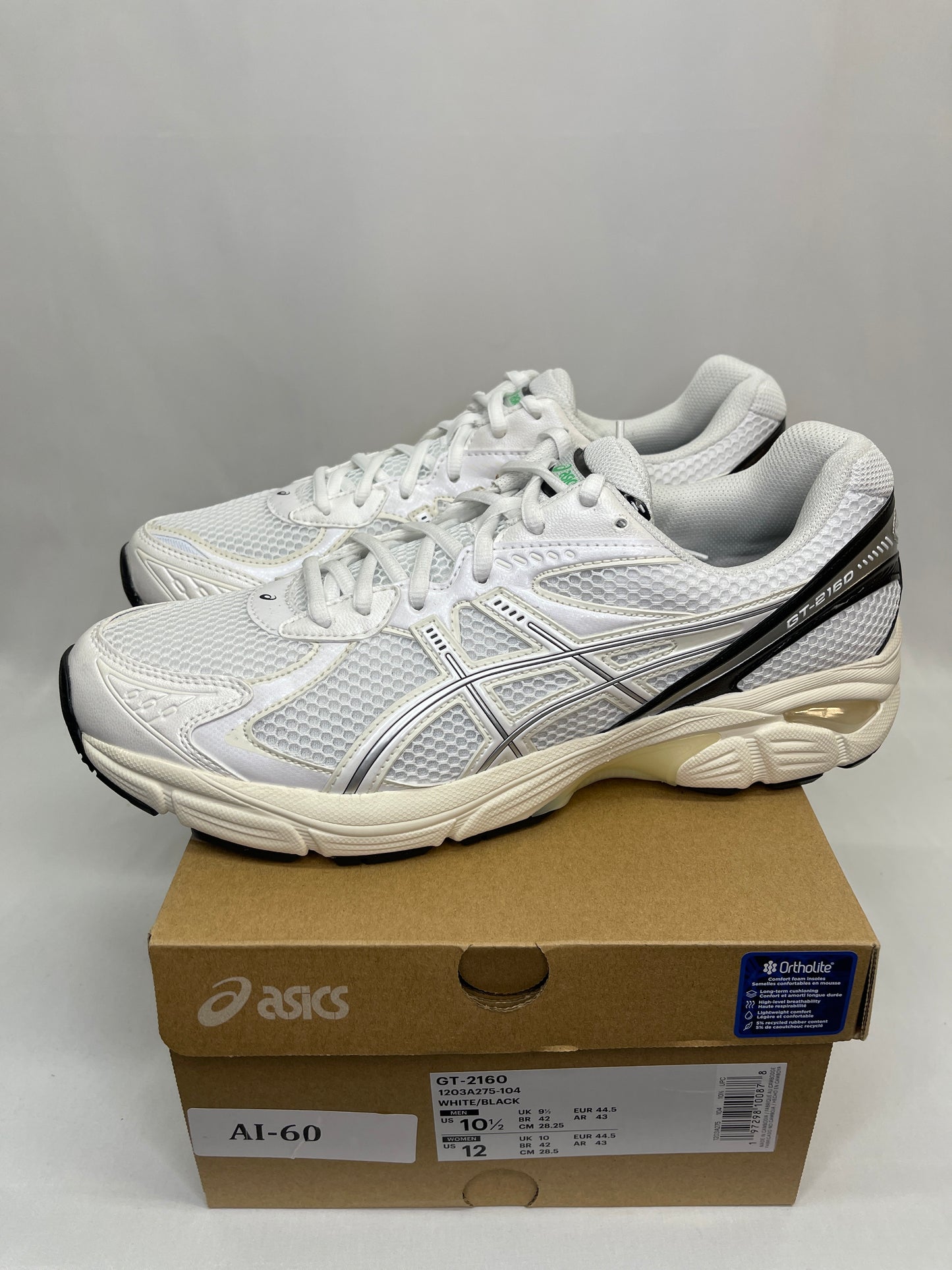 New Asics GT-2160 White /Black