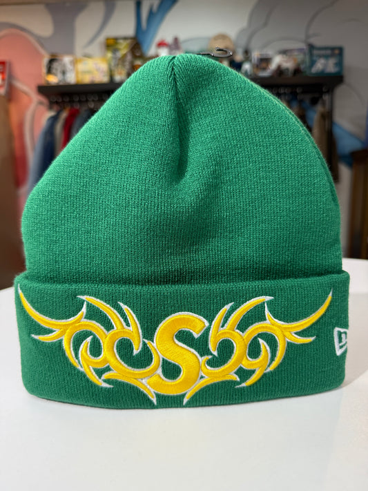 New Supreme Green Tribal S Logo Beanie