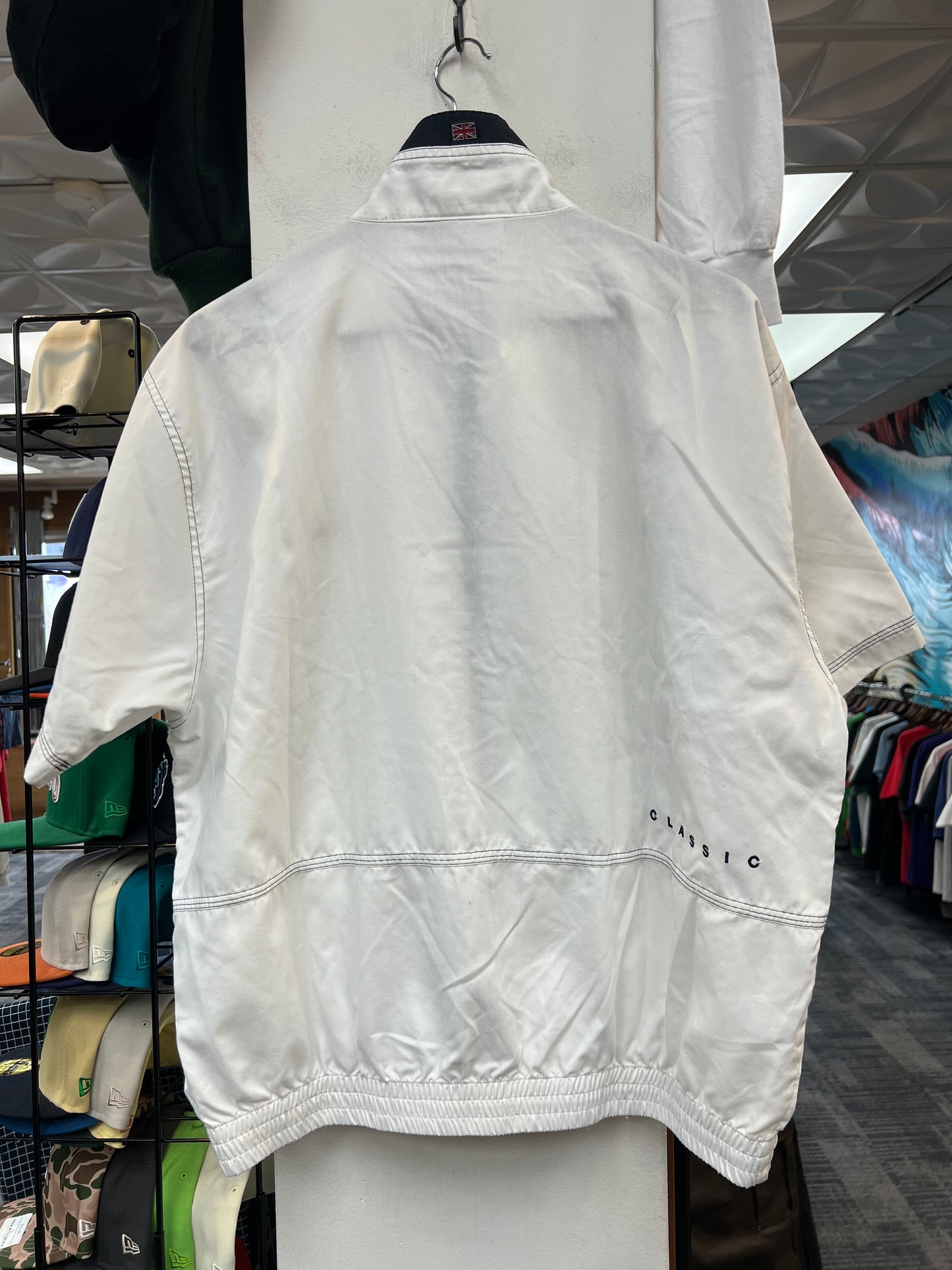 Reebok White Full-zip S/S Windbreaker