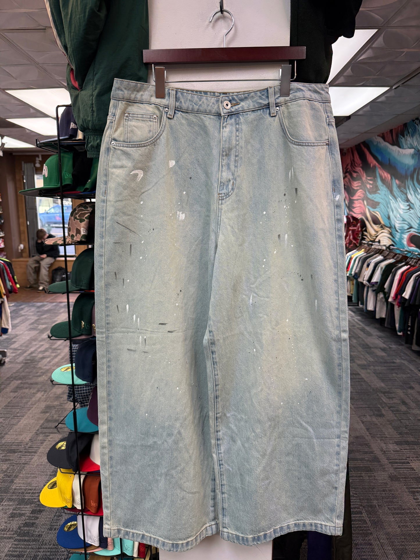 New Baggy Paint Splatter Jeans