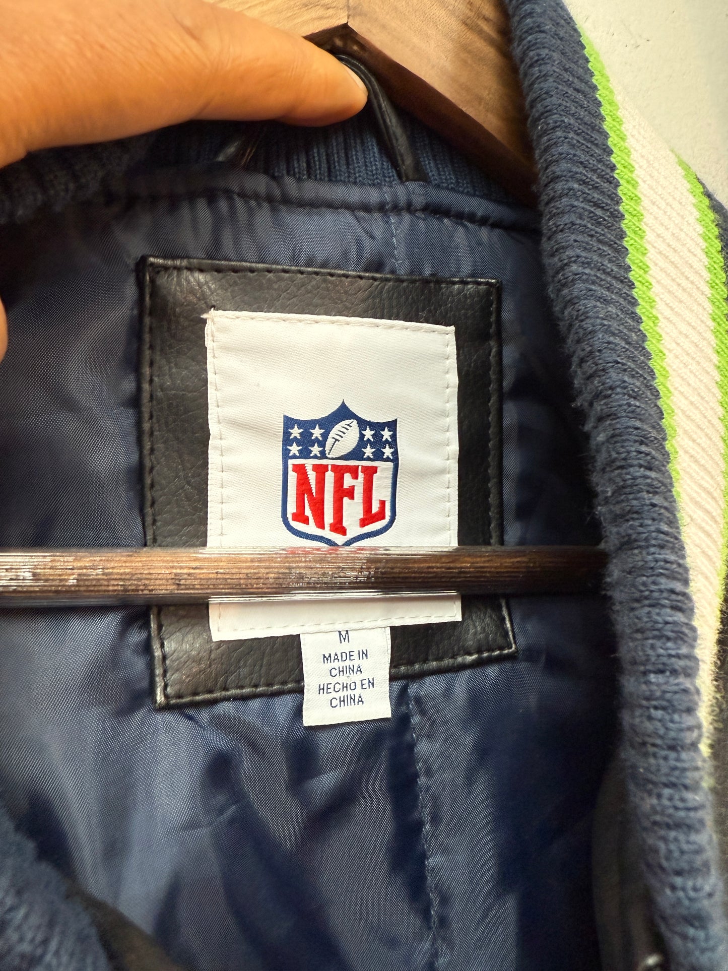 Seahawks Faux Leather Jacket