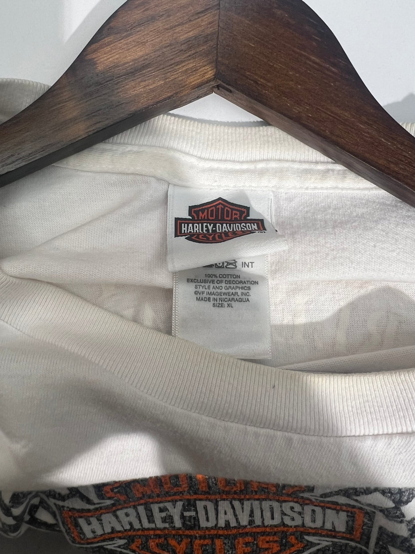 Harley Davidson White and Orange Chandler Longsleeve Shirt