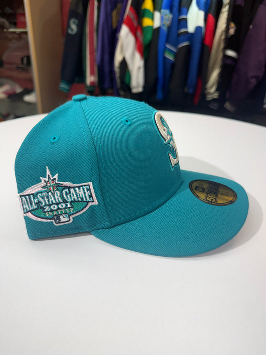 Seattle Mariners Teal/Pink Fitted