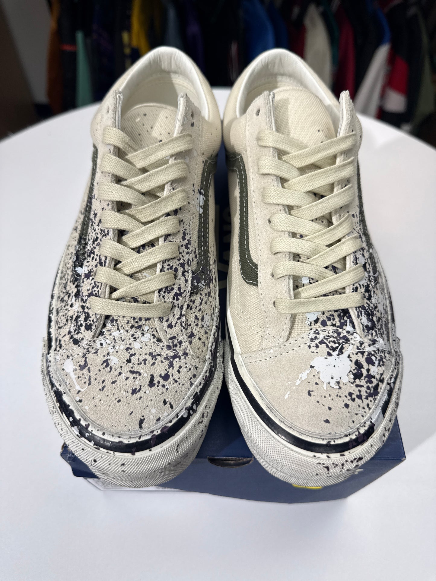 Preowned Vans Premium Old Skool 36 Paint Splatter Turtledove