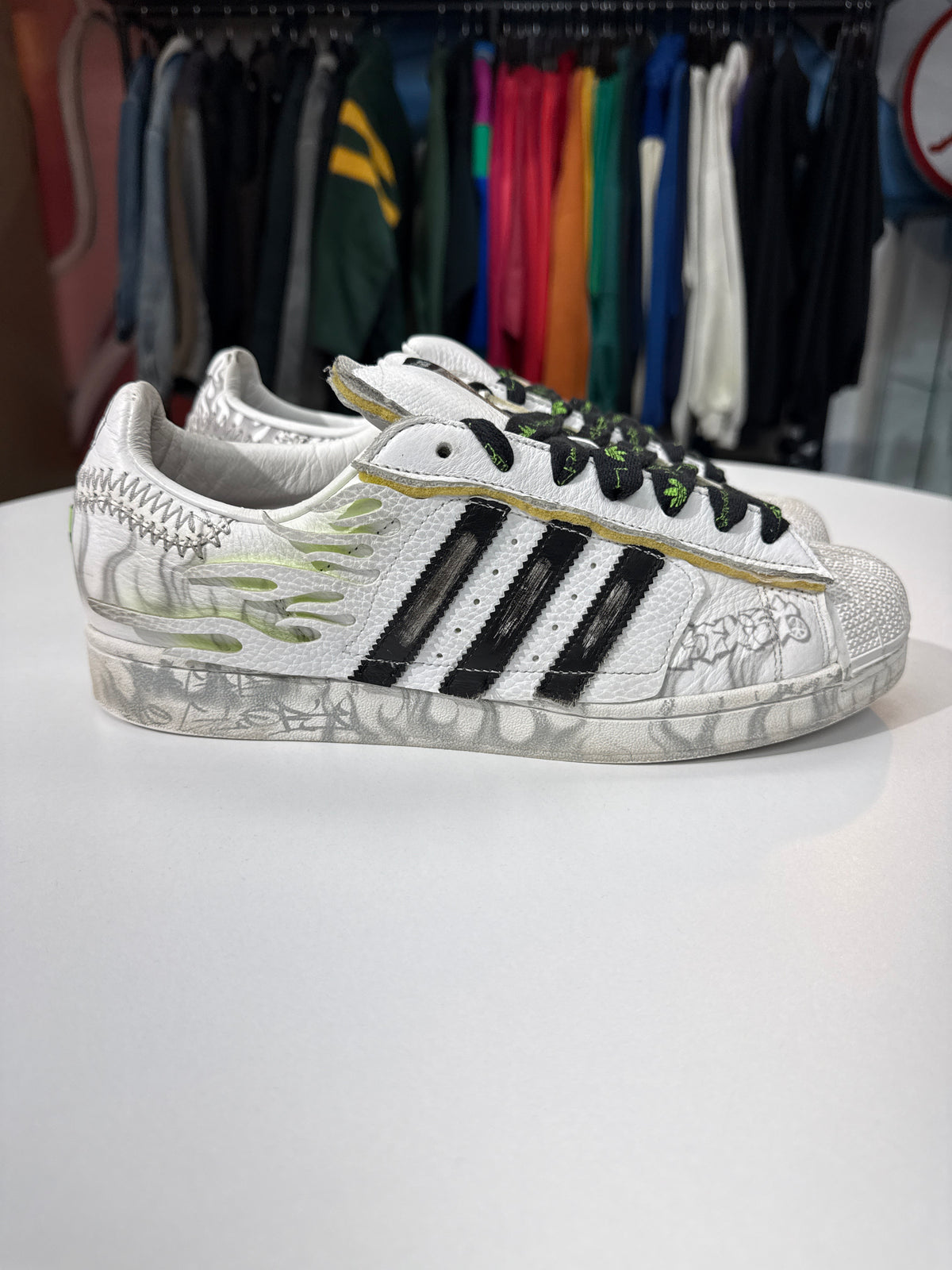 Preowned Hellstar x Adidas Superstar White