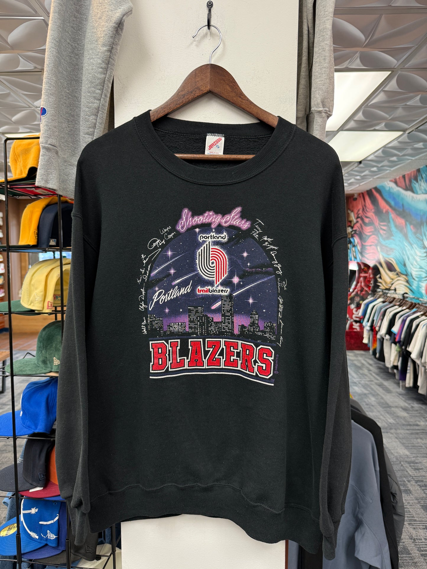 Vintage Portland Trailblazers Shooting Stars Crewneck