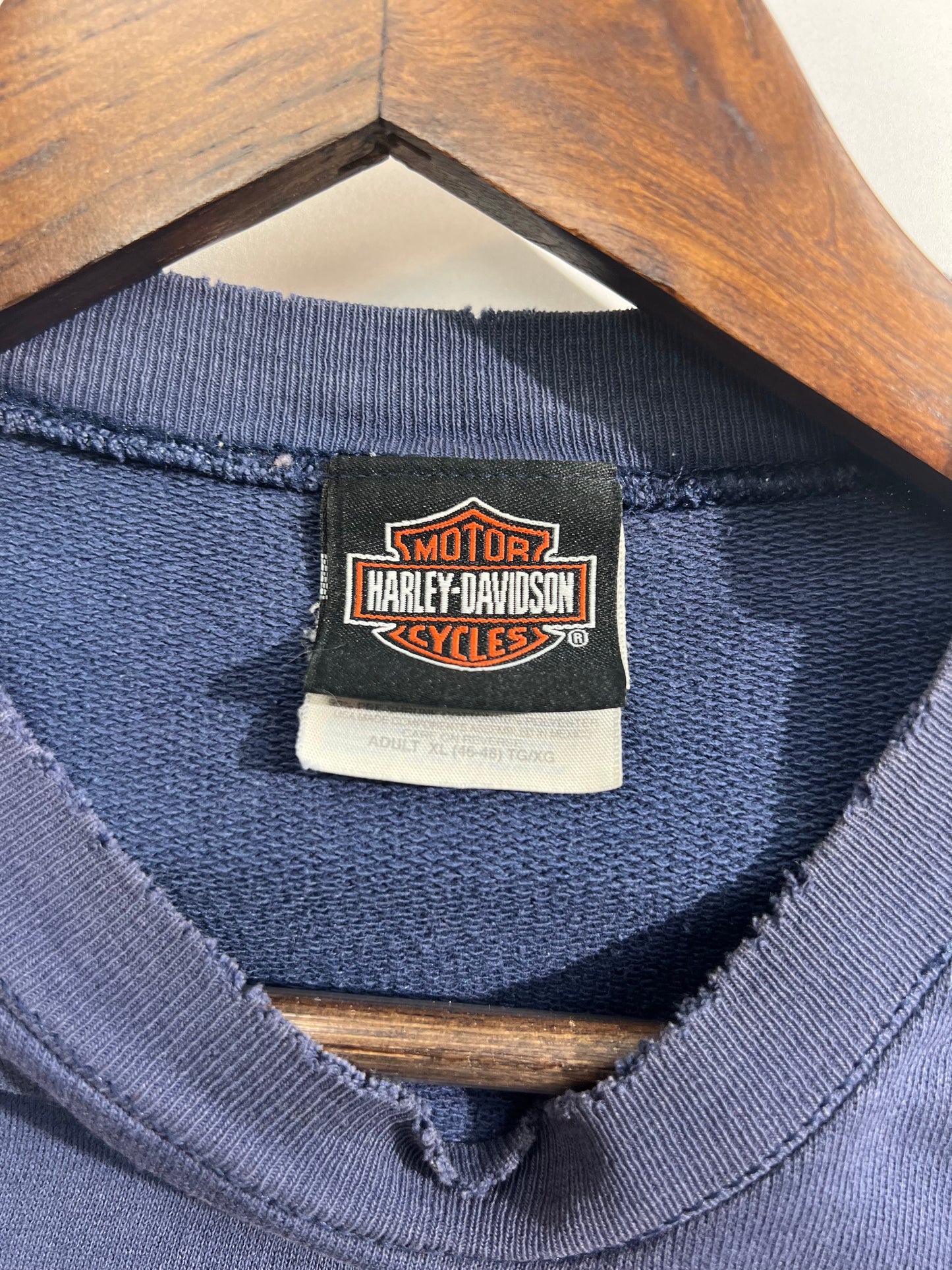 Harley Davidson Rules the Road Blue Crewneck