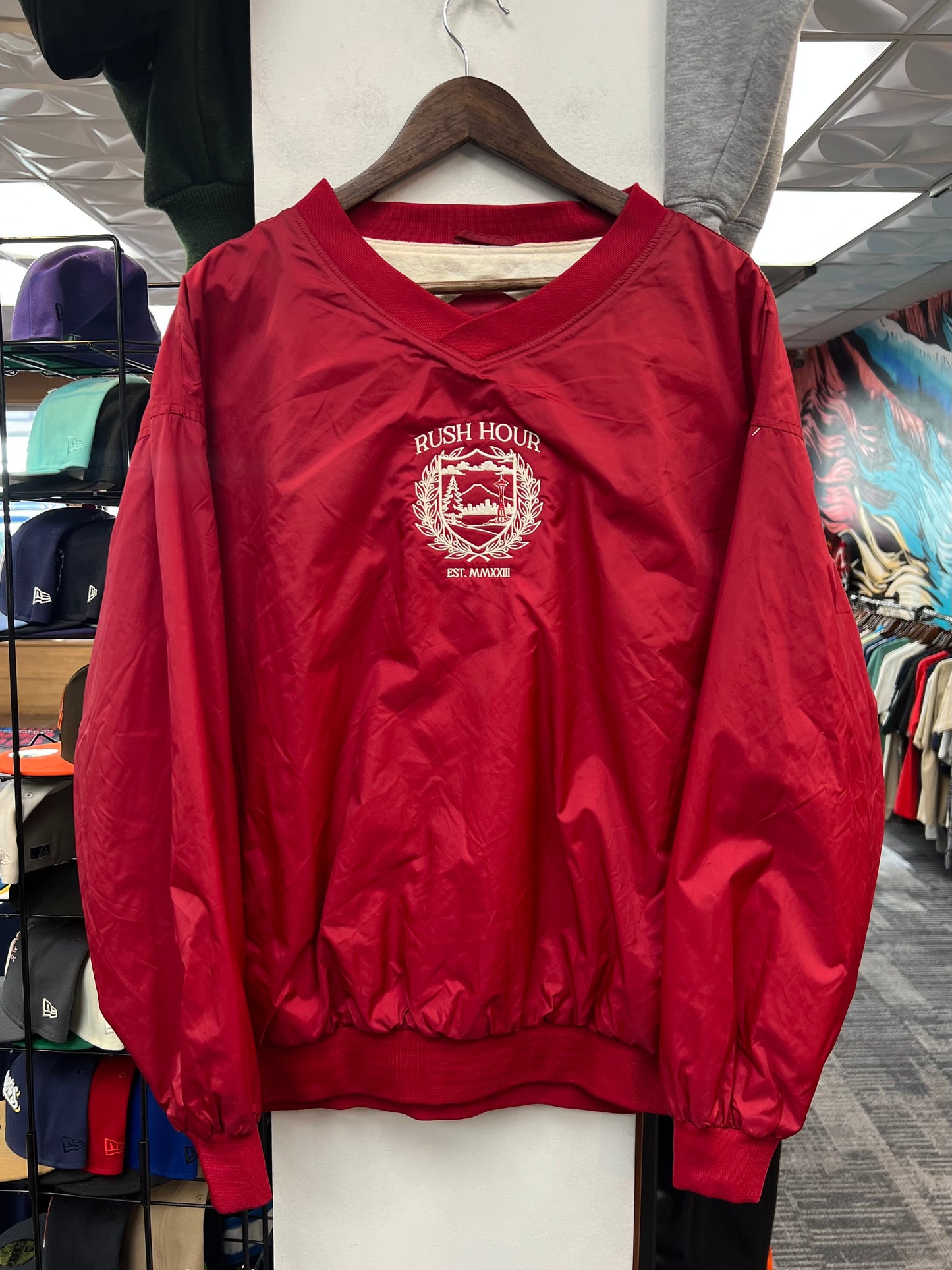 Rush Crest Windbreaker Red/White