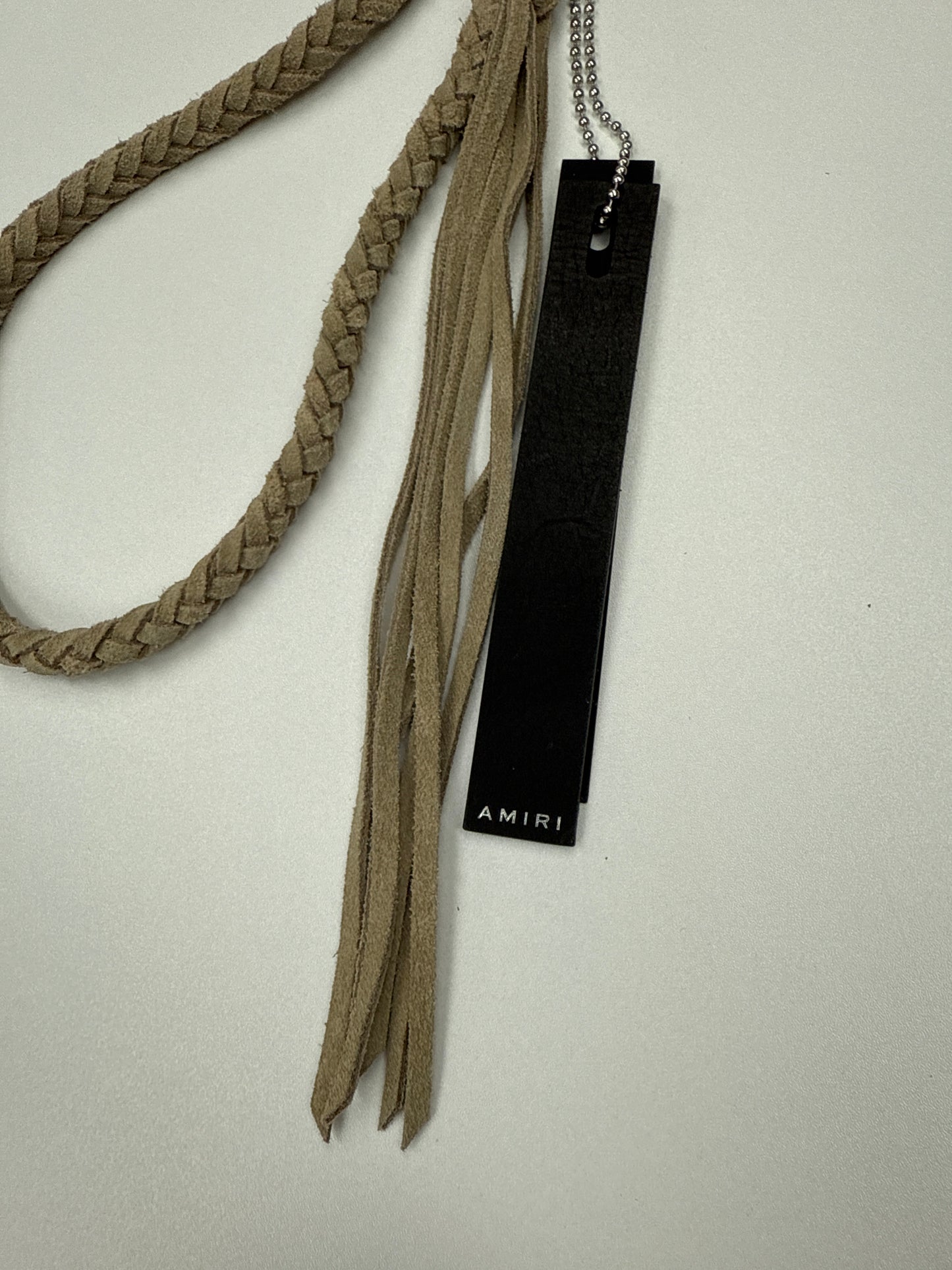 Amiri Suede Leather Wallet Chain