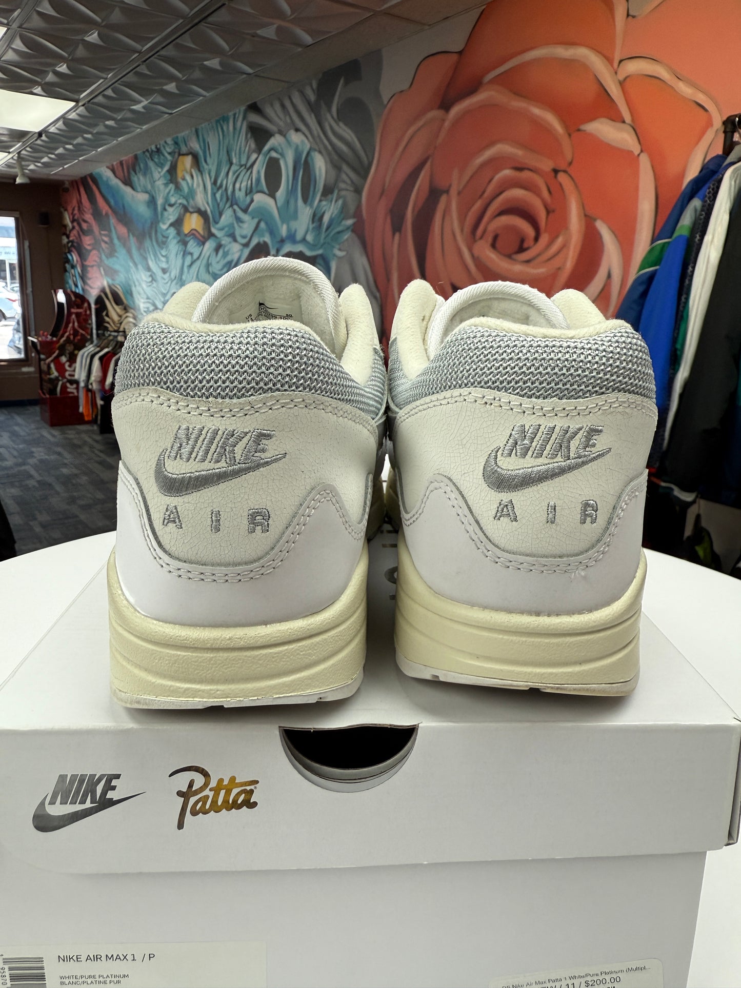 Preowned Air Max 1 Patta Waves White