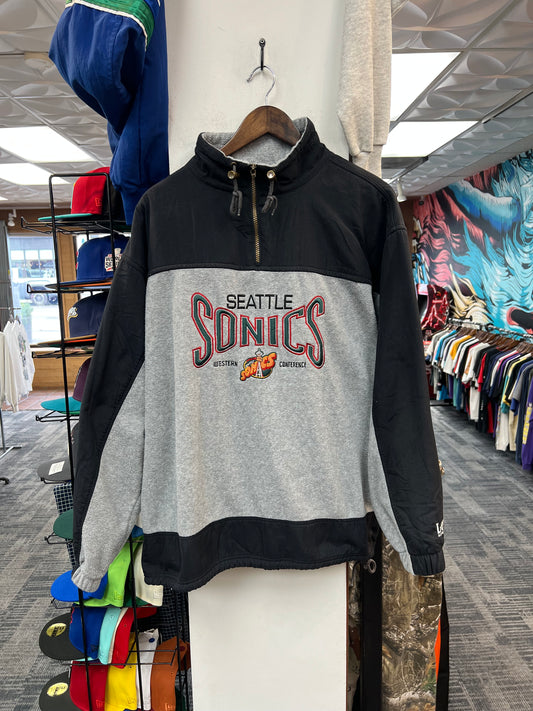 Vintage Lee Sport Sonics Quarter Zip Fleece