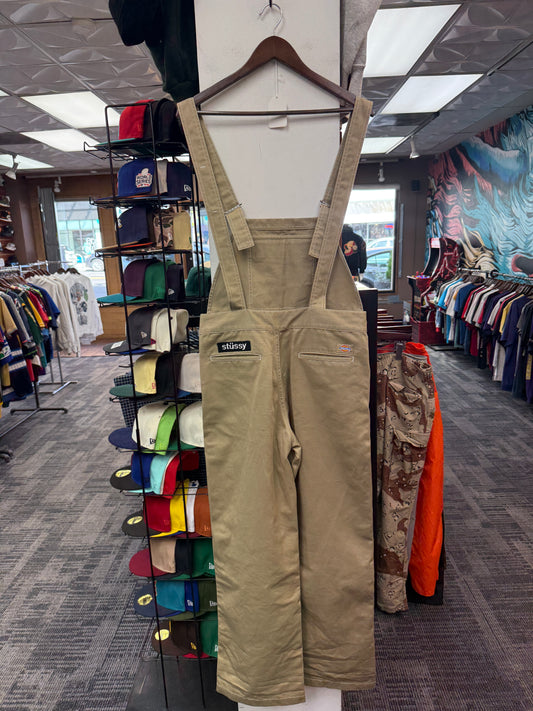 Stussy X Dickies Khaki Overalls