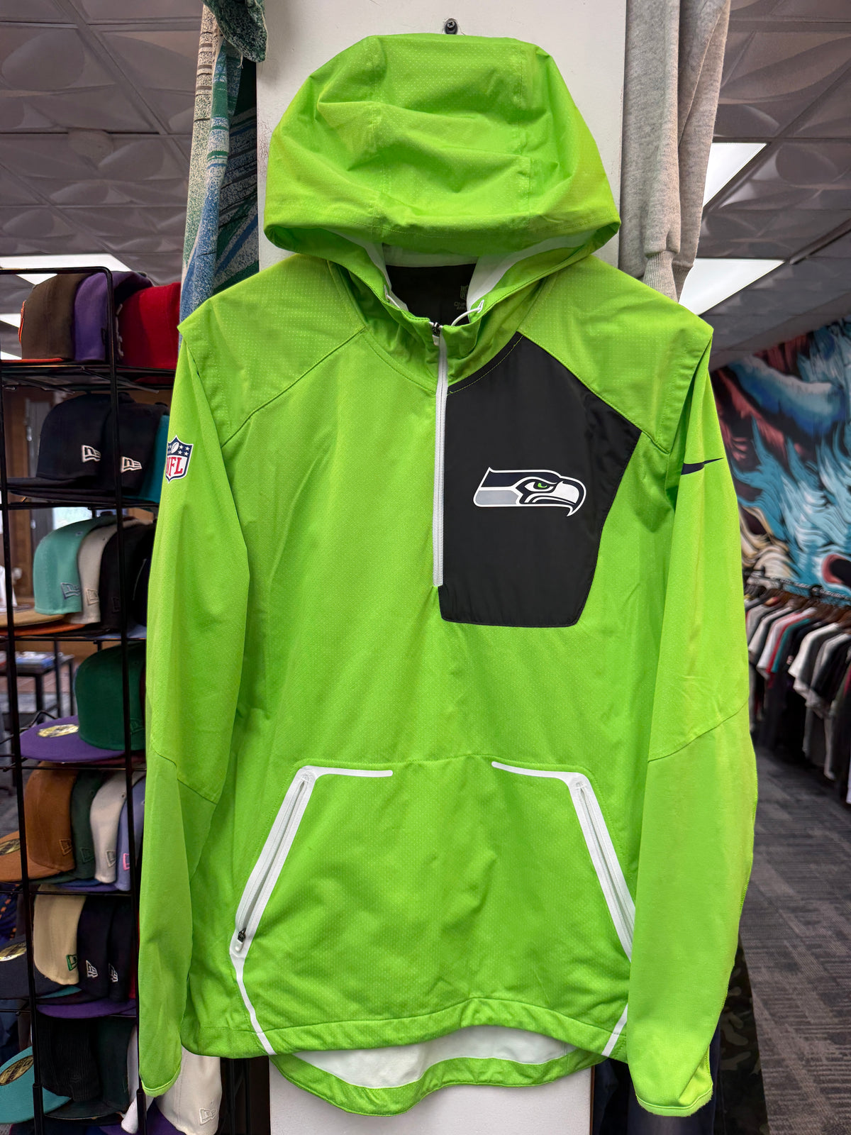 Nike Seahawks On Field QuarterZip Jacket