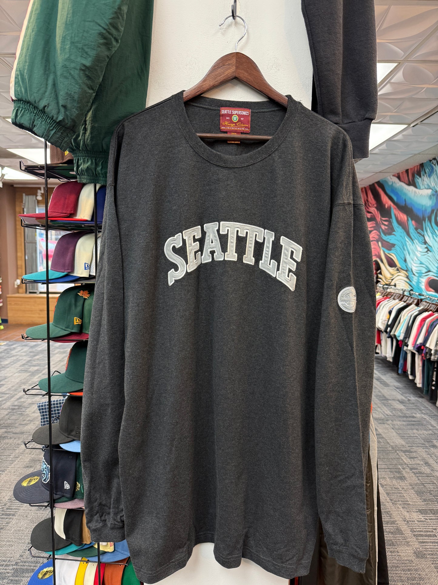 Vintage Seattle Sonics Hardwood Classics L/S Tee