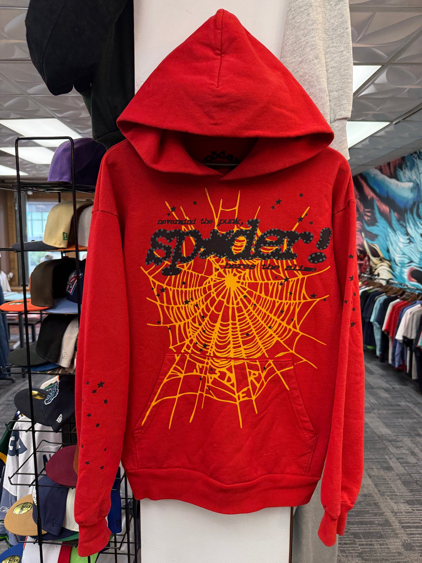 Sp5der P*NK Red V2 Hoodie
