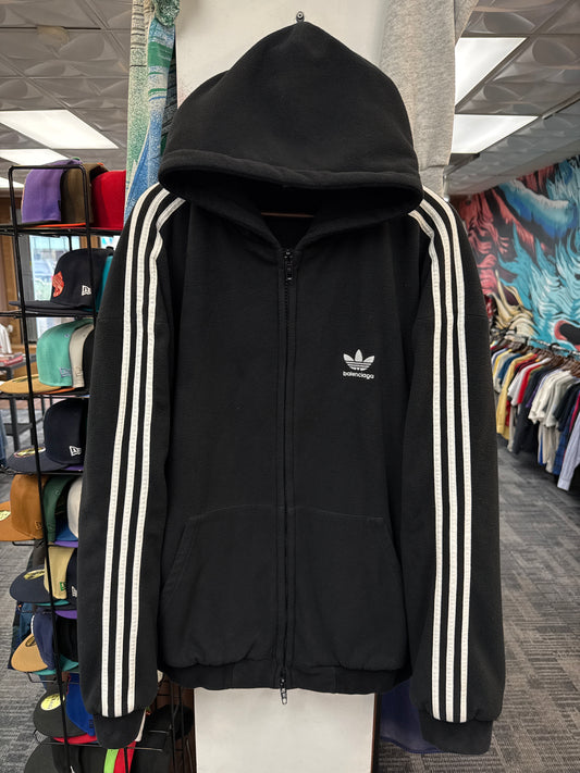 Balenciaga x Adidas Fleece Zip Up Hoodie