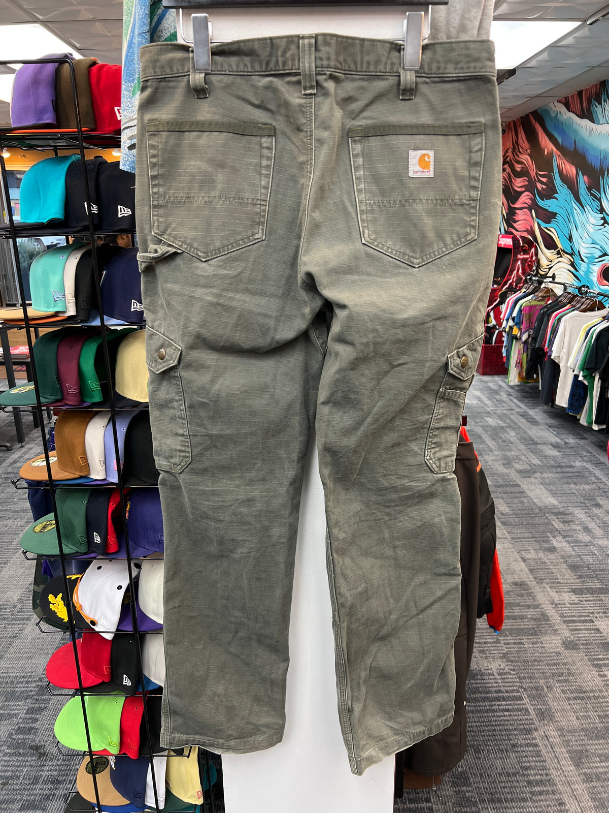 Carhartt B342 Ripstop Cargo Pants Moss Green