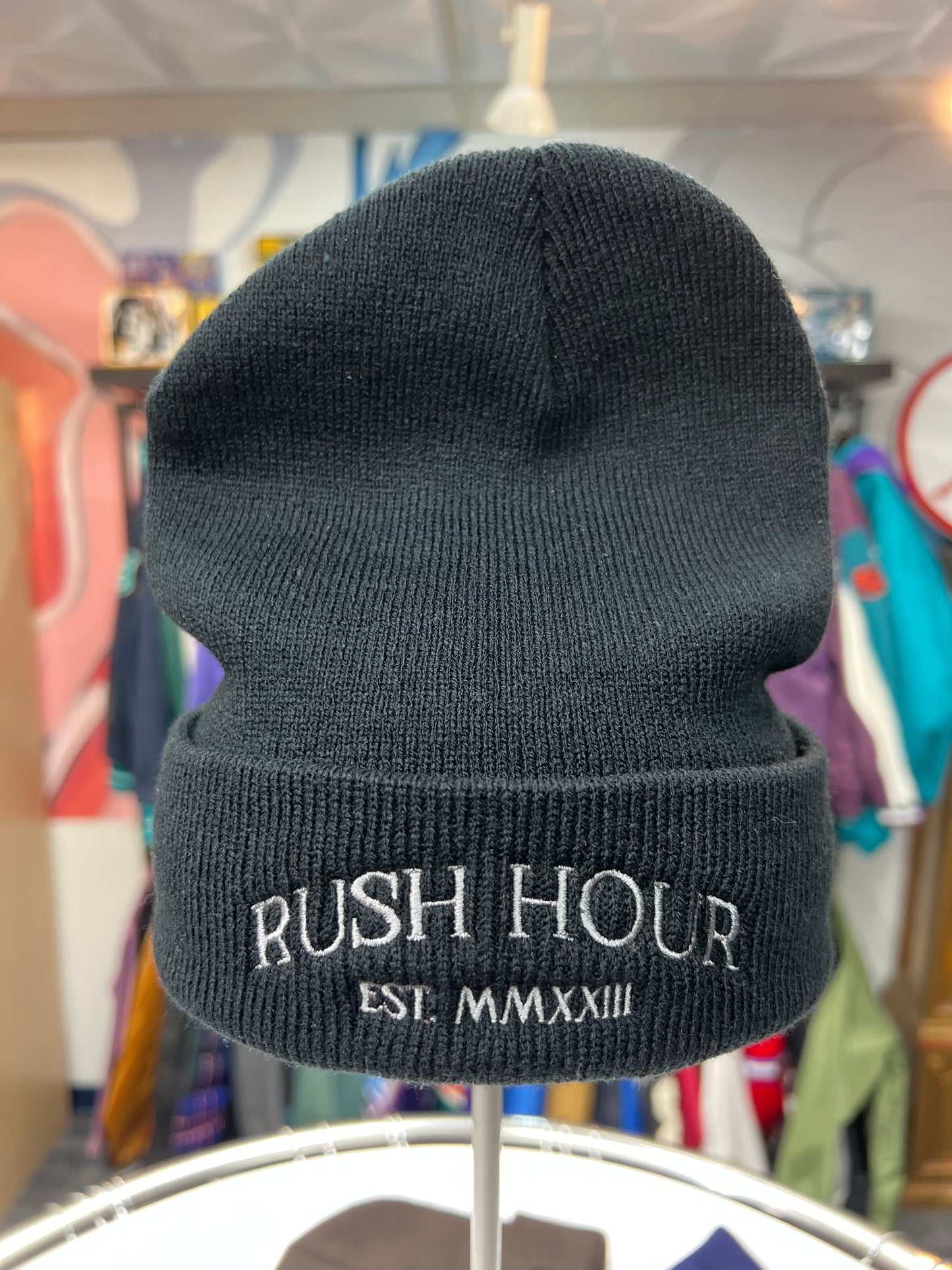 Rush University Black Beanie