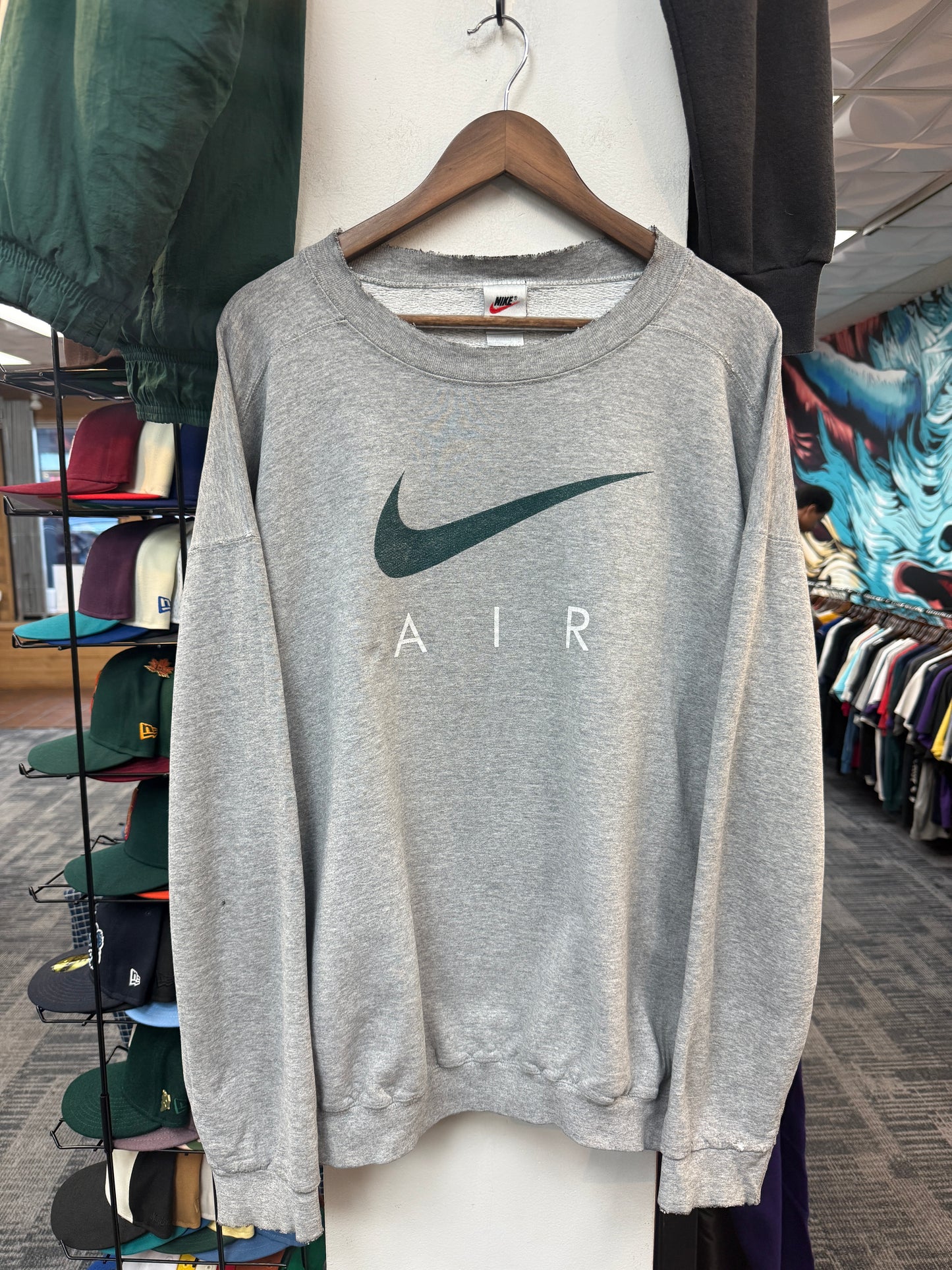 Vintage Nike Green Swoosh Crewneck