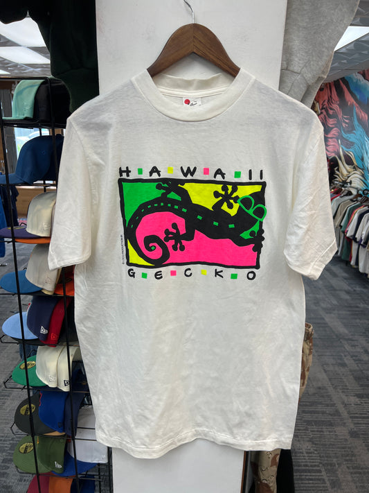 Vintage Hawaii Gecko White Graphic Tee