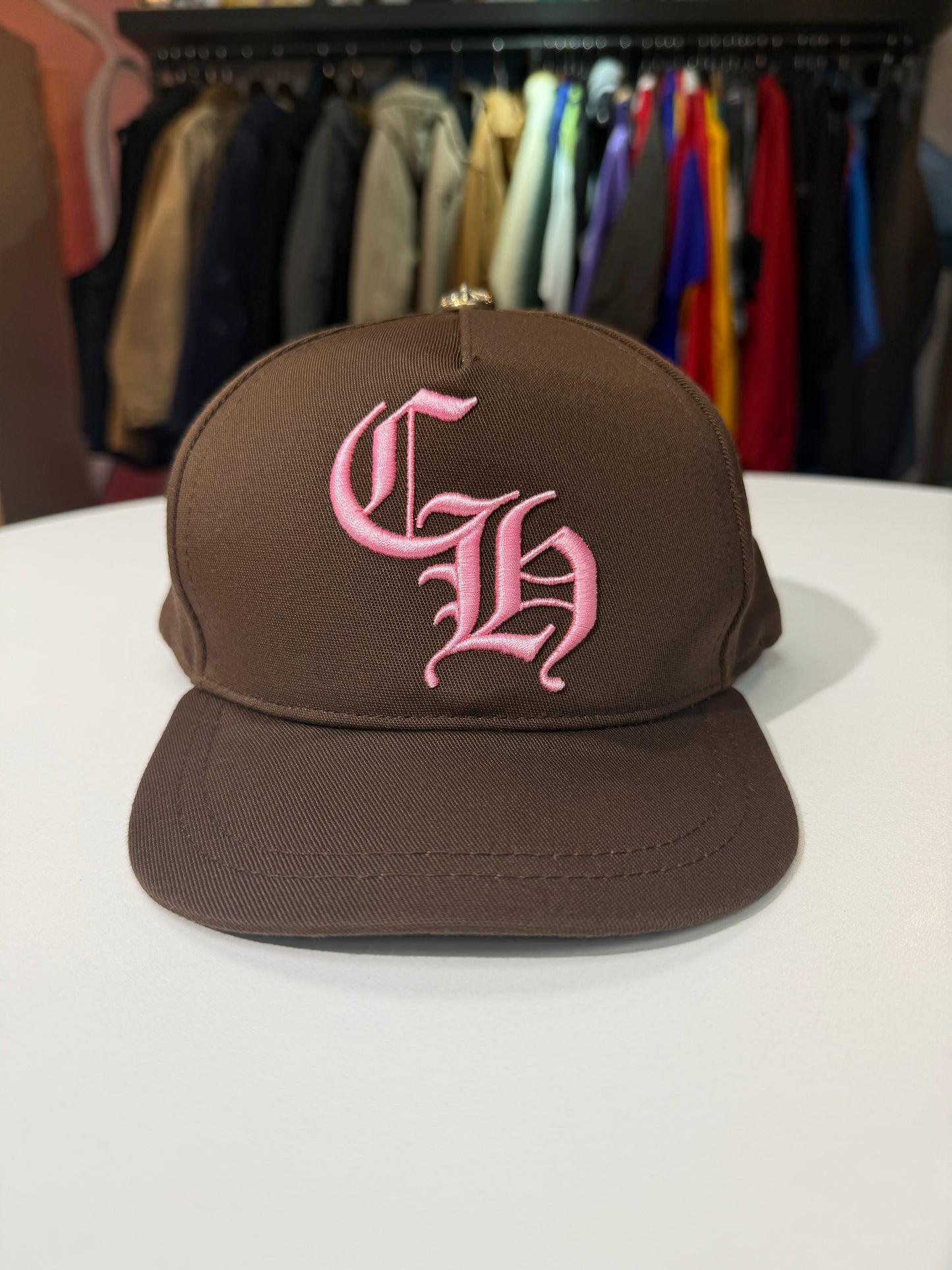 New Chrome Hearts Brown/Pink Baseball Hat