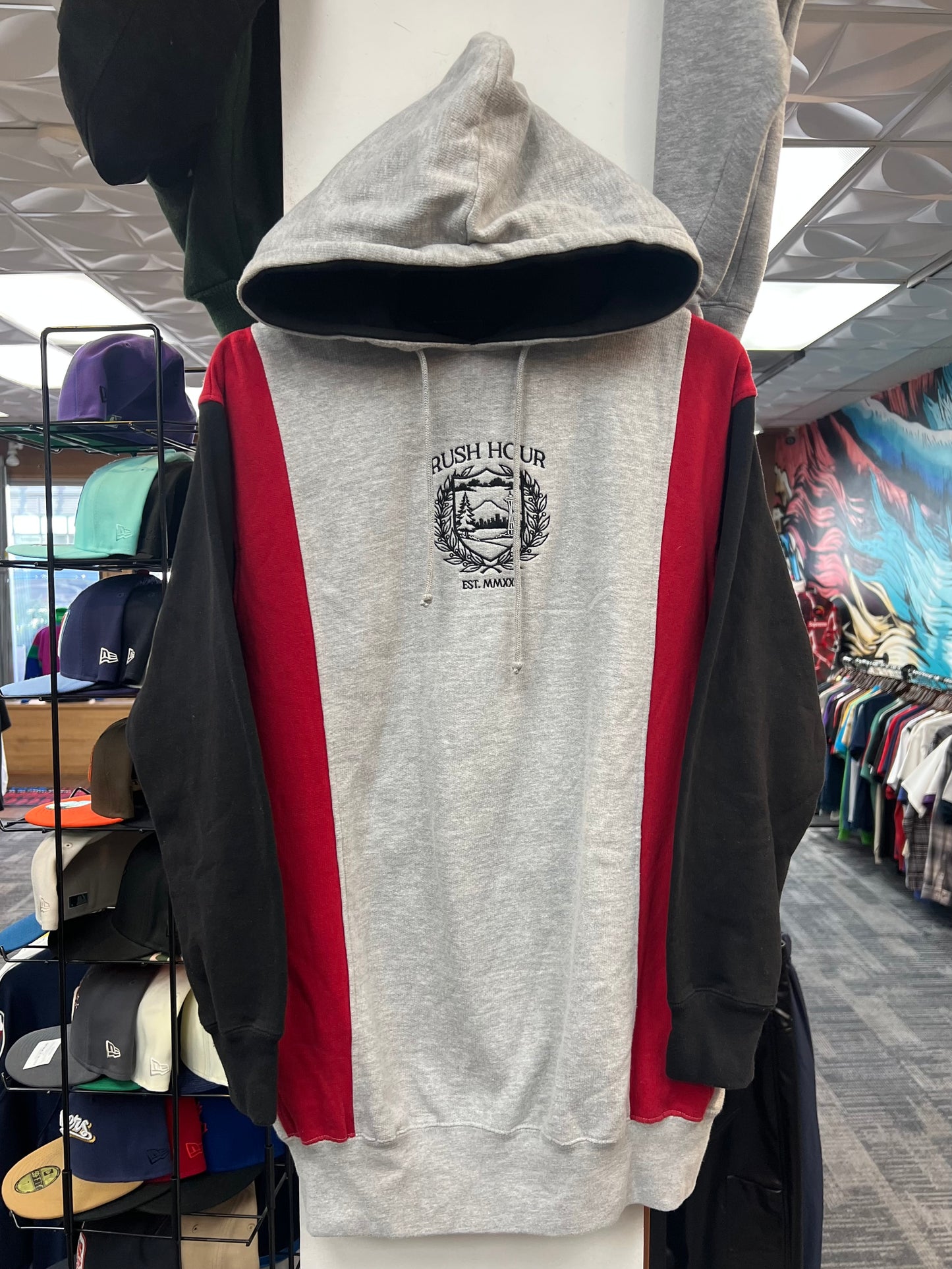 Rush Crest Grey/Red/Black