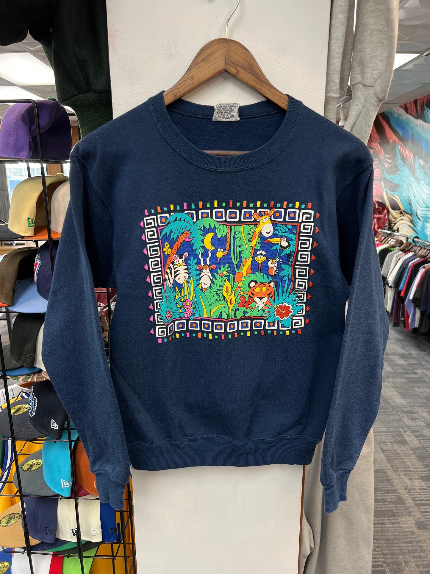 Vintage BJ Hamer Jungle Graphic Crewneck