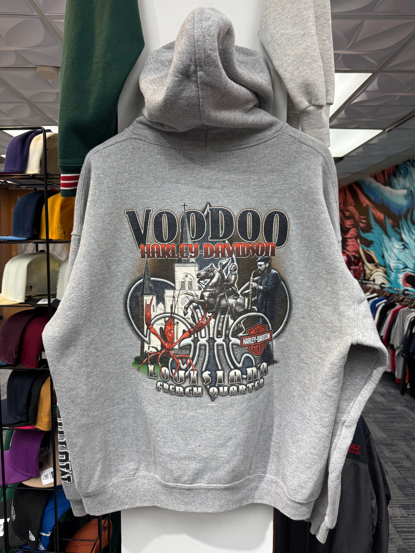 Harley Davidson Grey Voodoo Hoodie