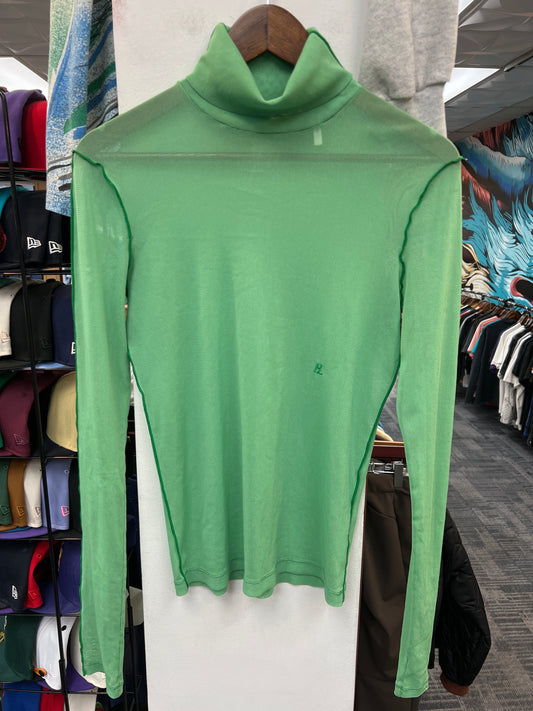 Helmut Lang Stretch-Tulle Turtleneck Top