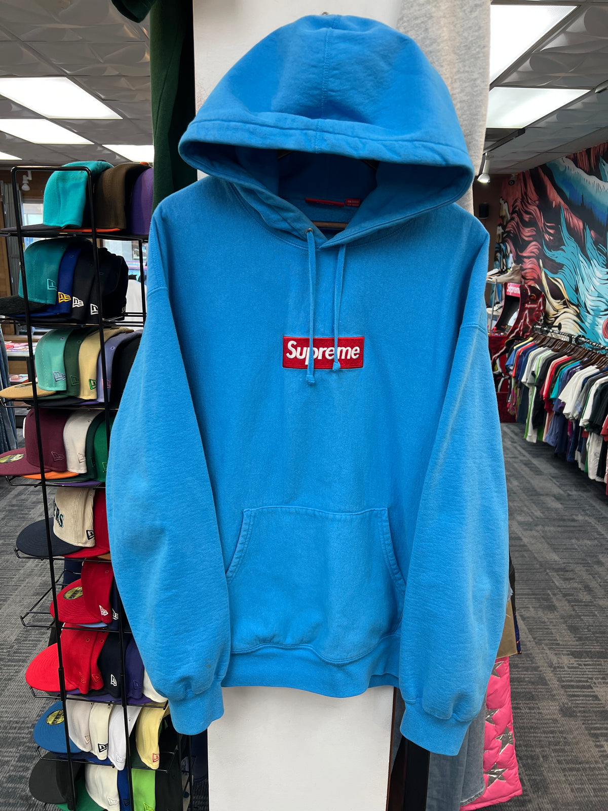 Supreme Box Logo Hoodie Cyan FW25
