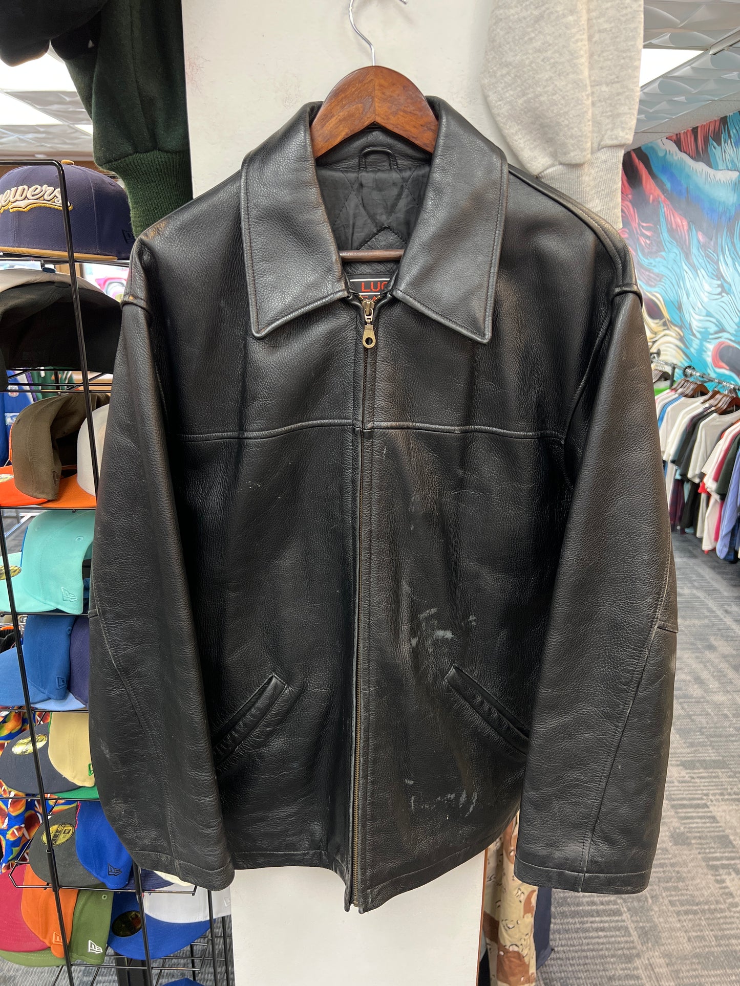 Vintage Full Zip Leather Jacket