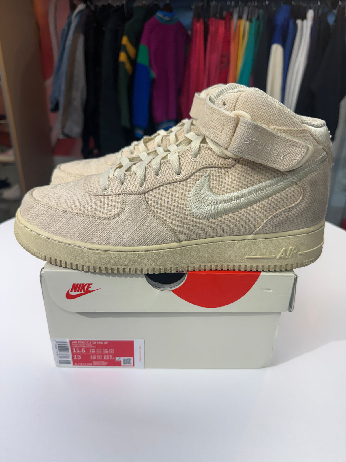 Preowned Fossil Stussy AF1 Mid