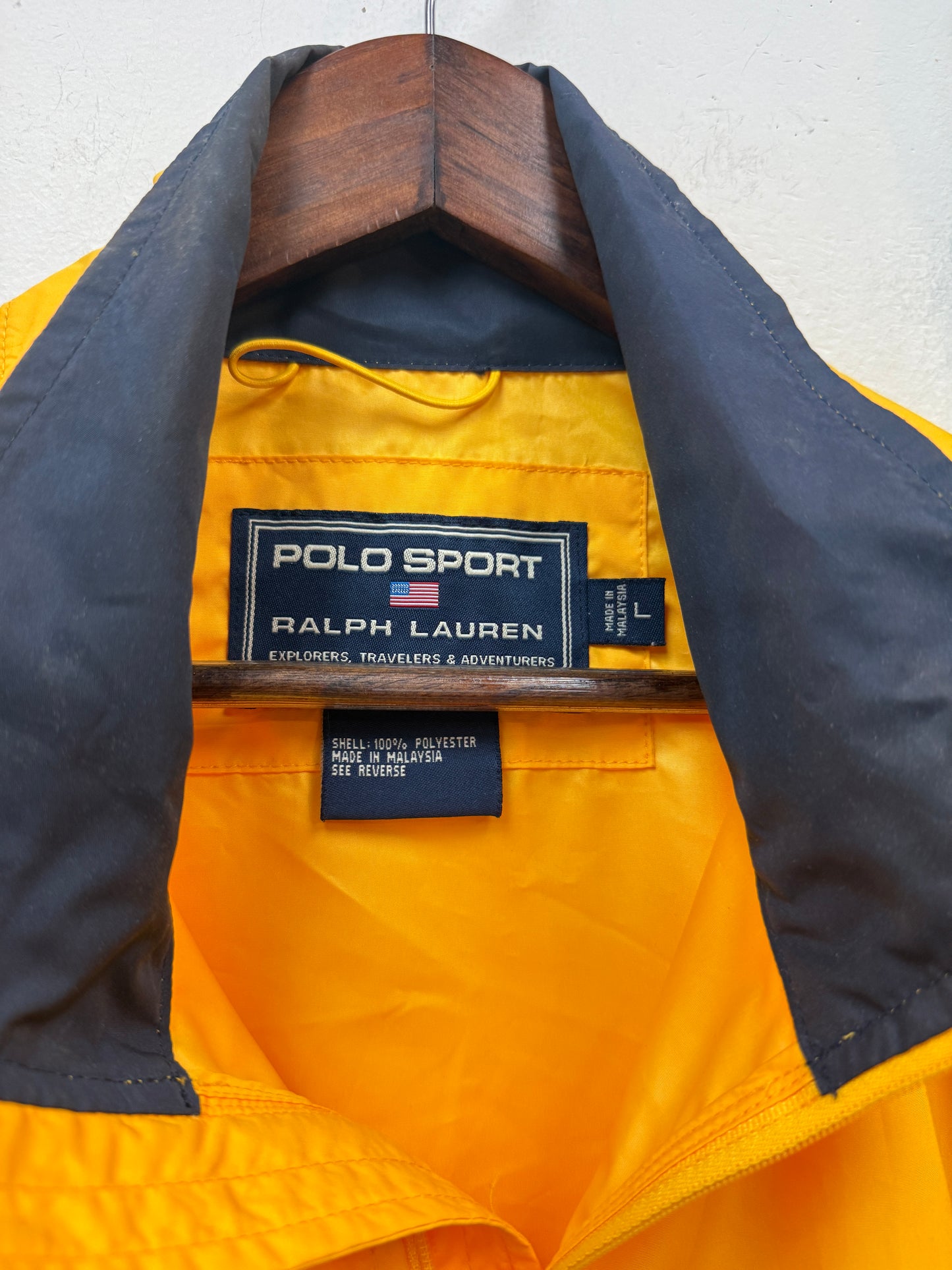 Vintage Polo Sport Yellow Track Jacket