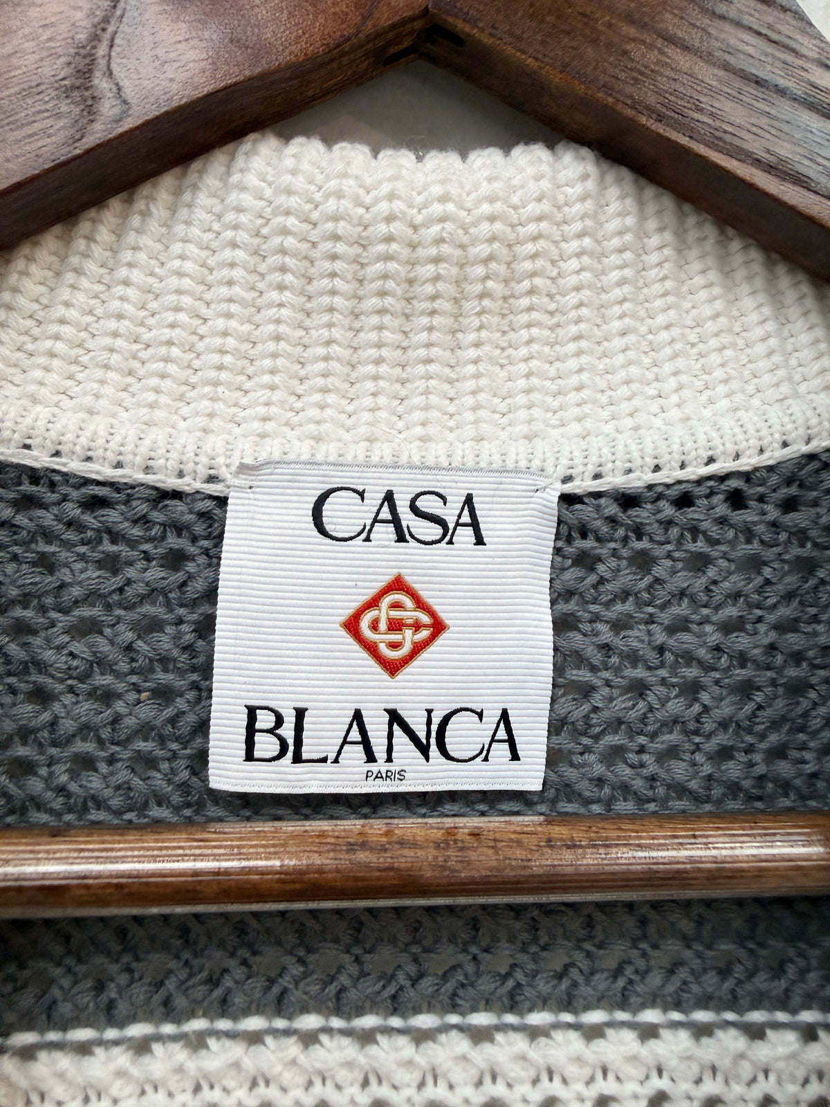 Casablanca Crochet Cotton Camp Shirt