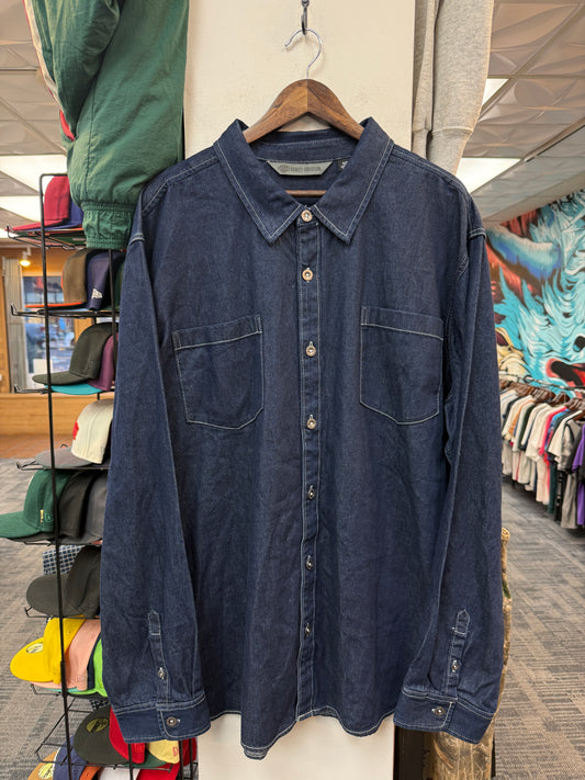 New Harley Davidson Dark Jean Button Up