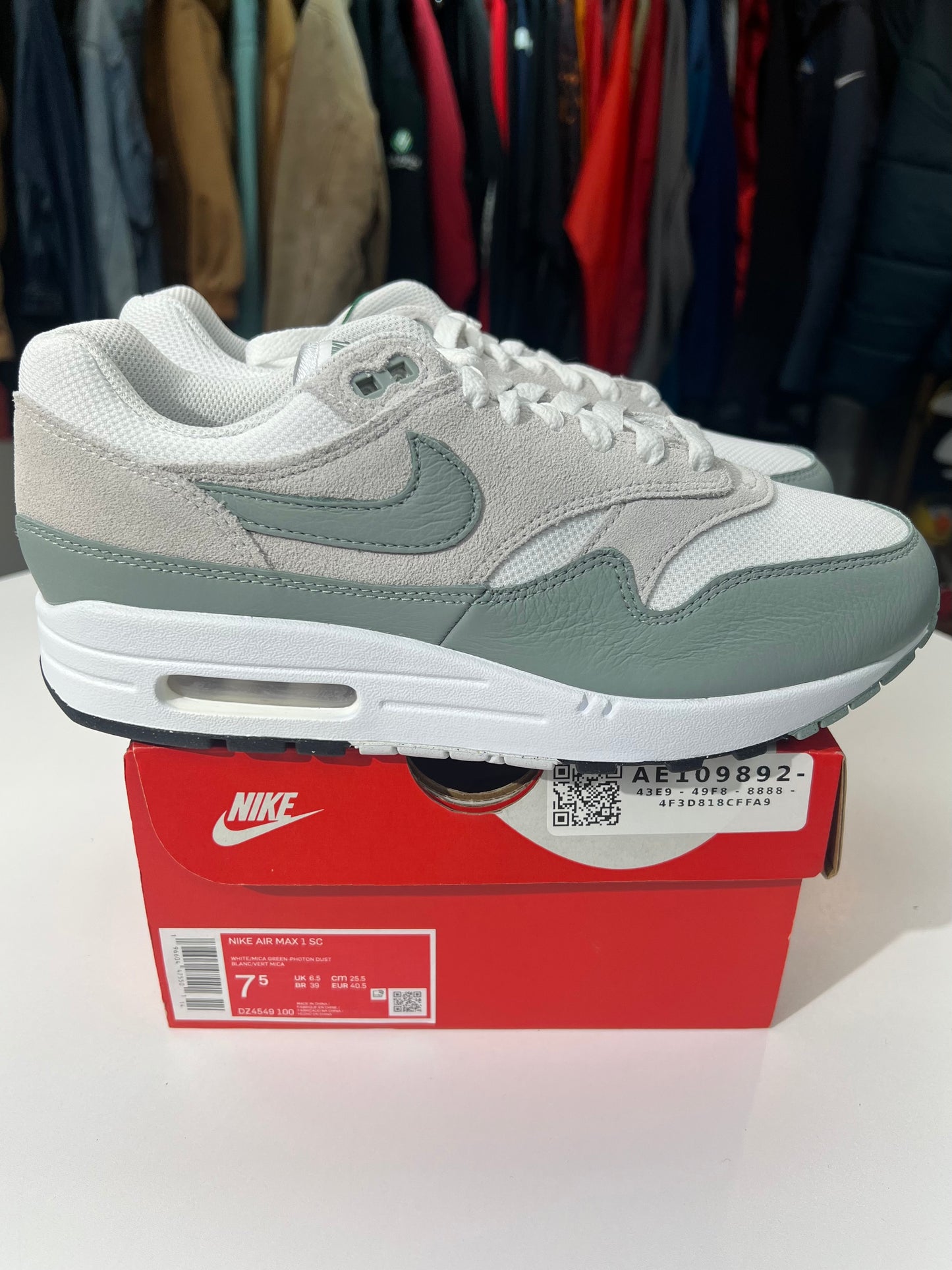 New Nike Air Max 1 Mica Green/White
