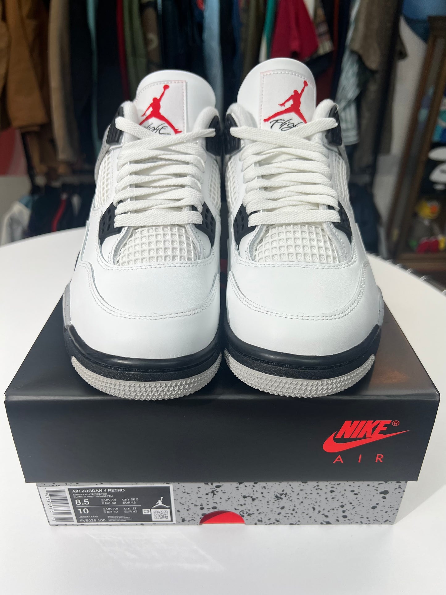 New Jordan 4 Retro White Cement