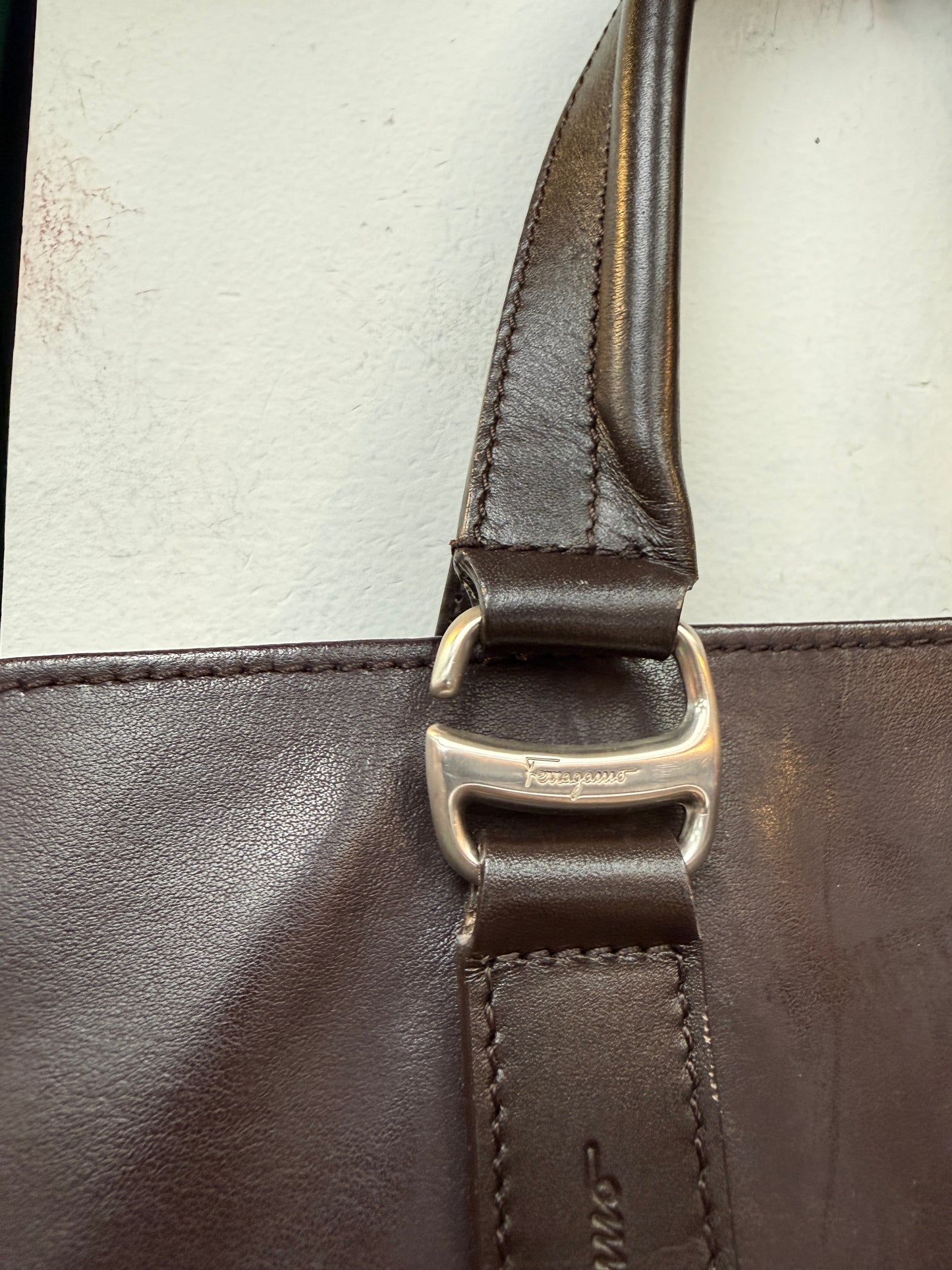 Salvatore Ferragamo Leather Tote Bag