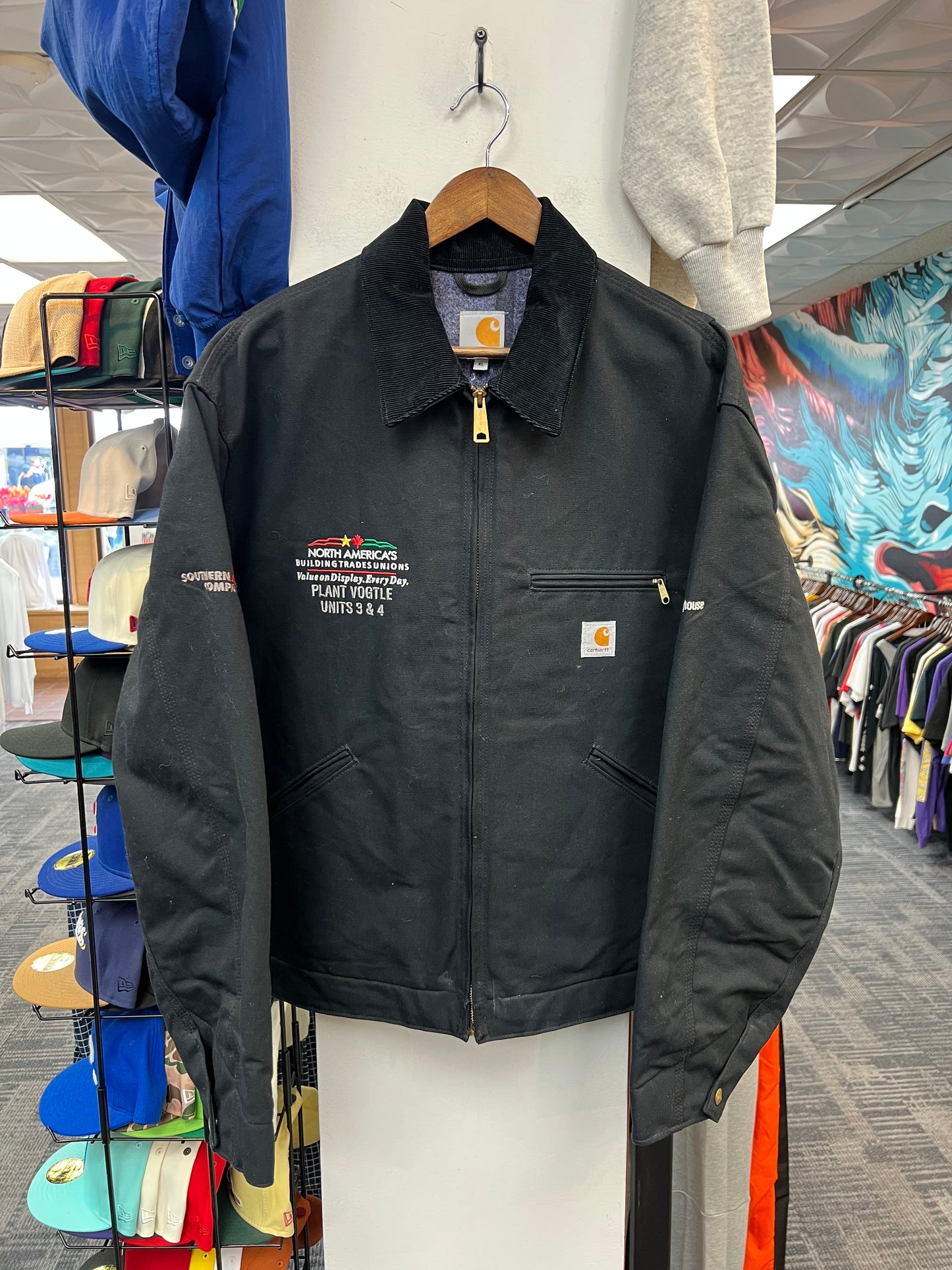 Carhartt Black Detroit Custom Embroidered Jacket