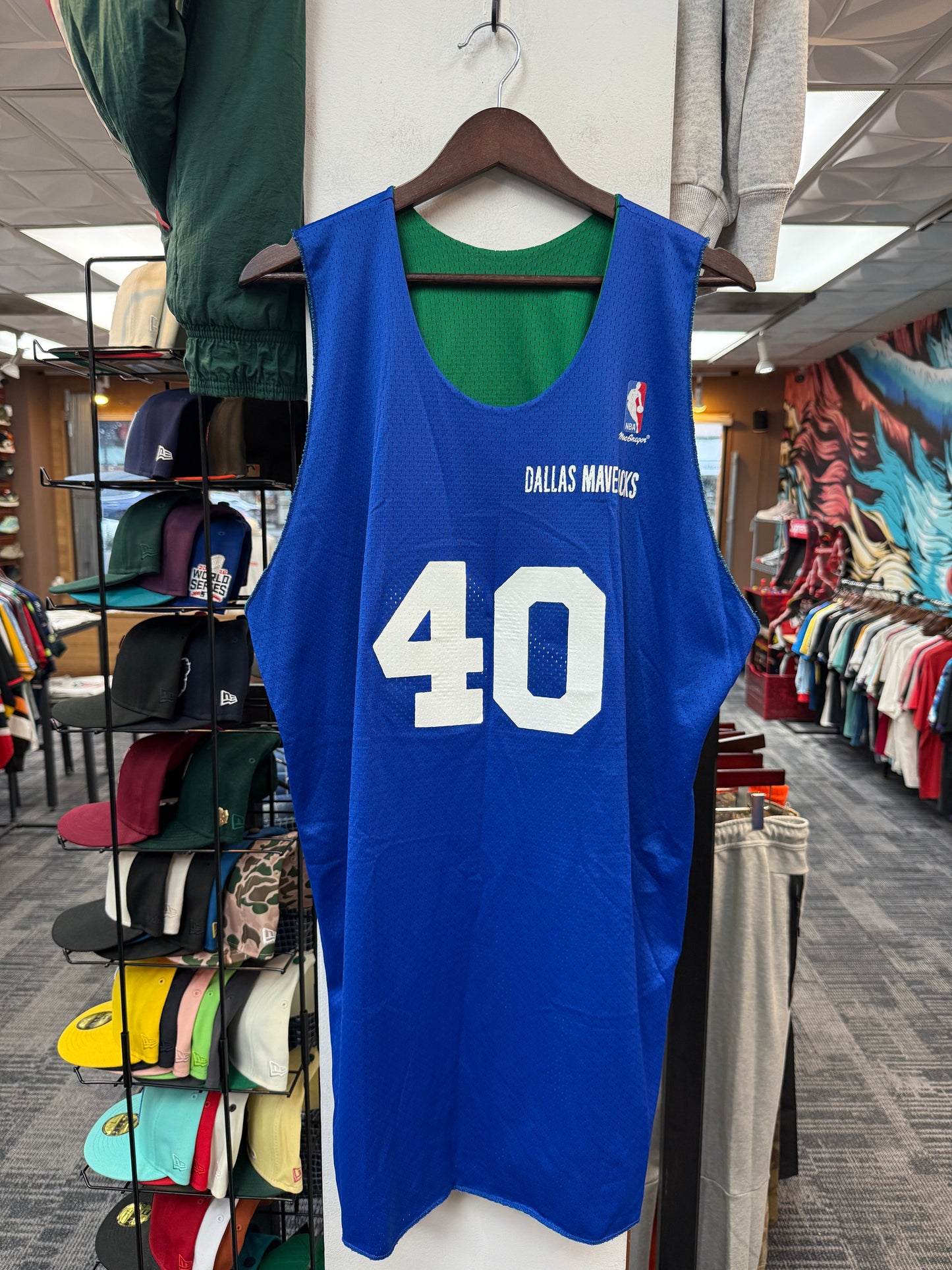 Vintage Champion Dallas Mavericks Practice Reversible Jersey