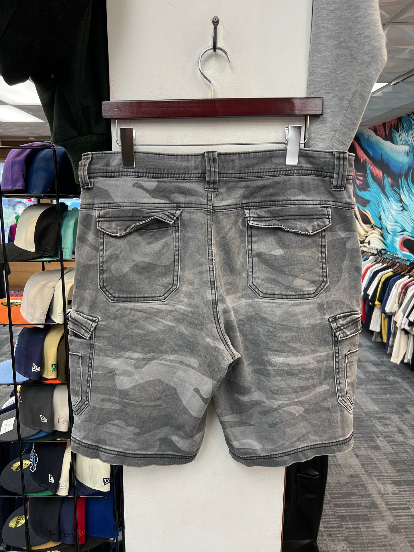 Union Bay Grey Camo Cargo Shorts