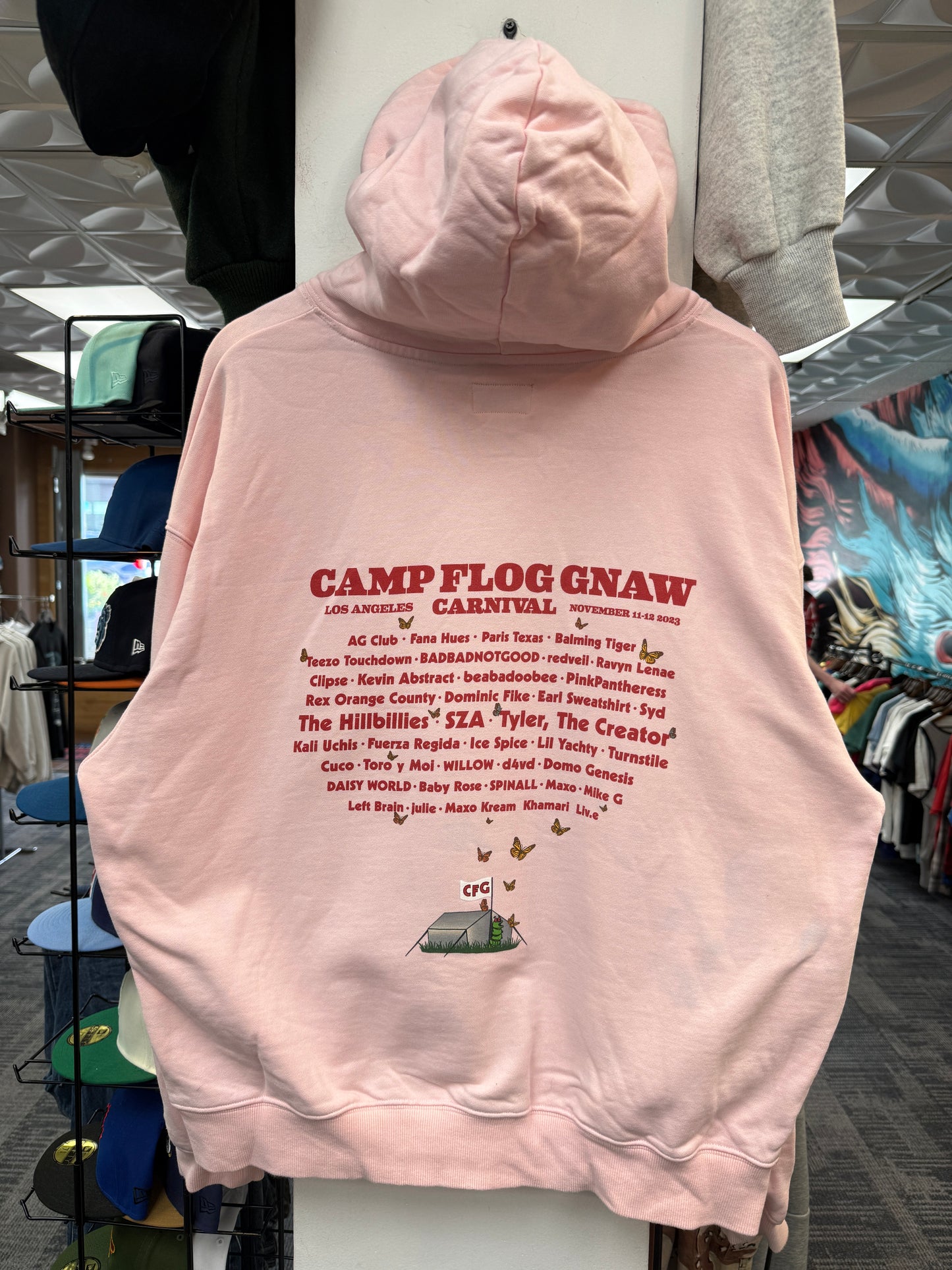 Camp Flog Gnaw 2023 Pink Hoodie