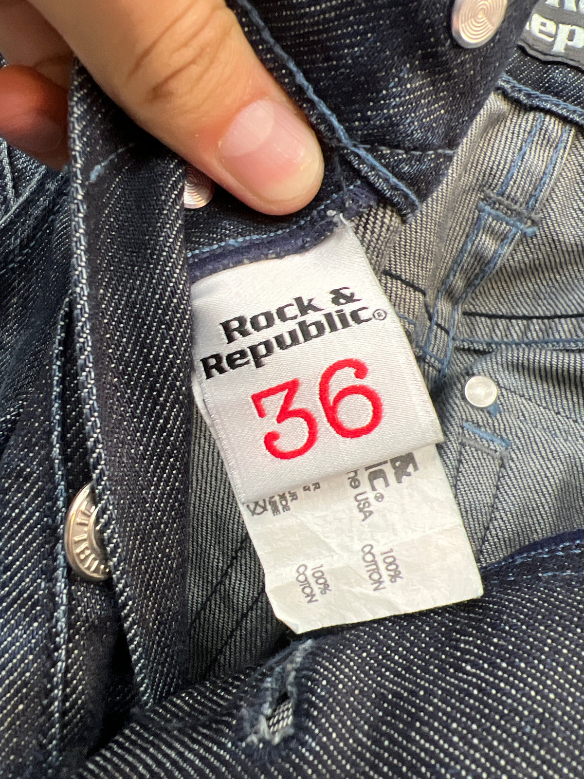 Rock & Republic Dark Wash Bootcut Fit Denim Jeans