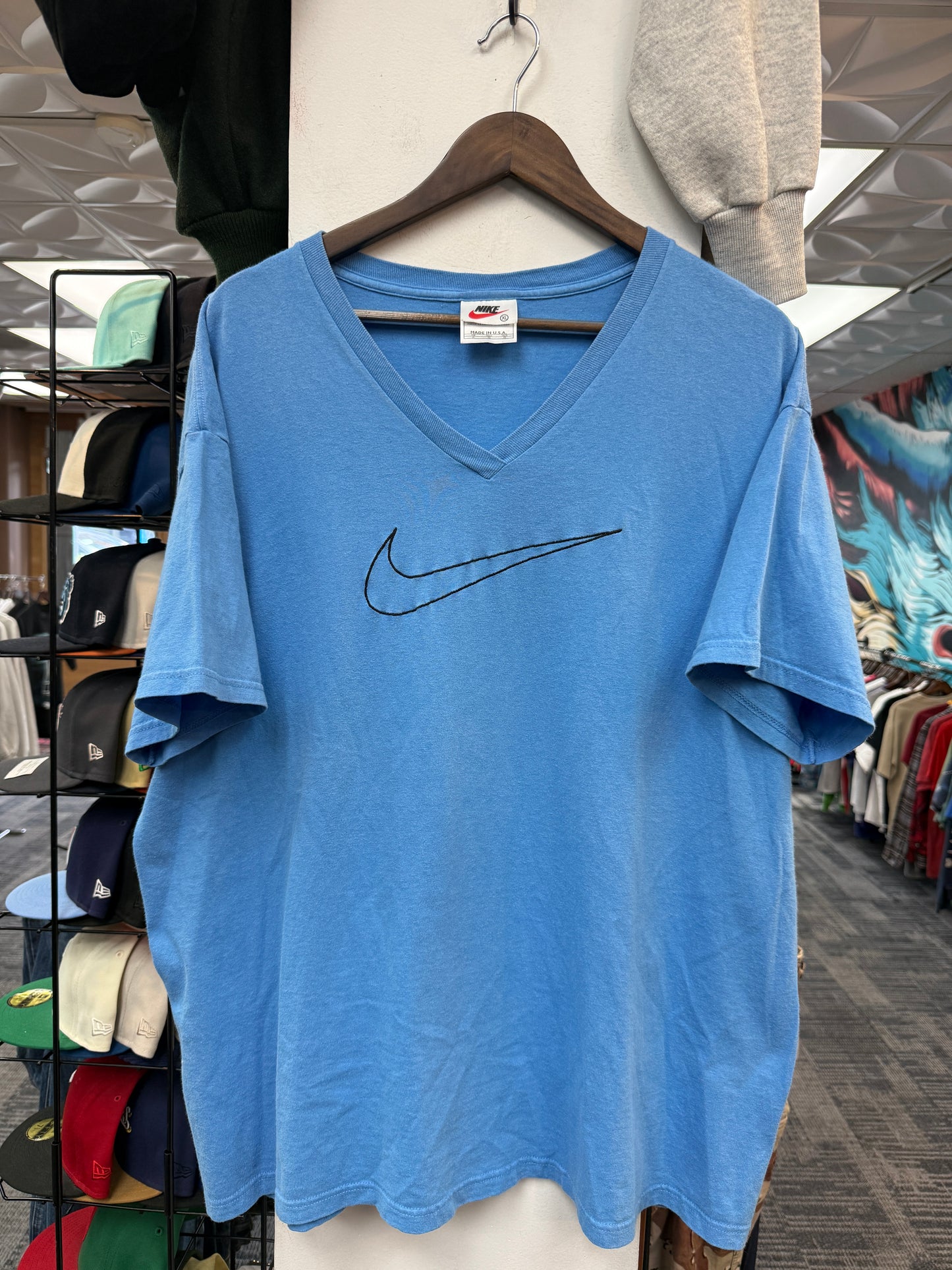 Vintage Nike Blue V-Neck Tee