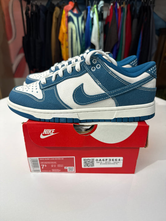 New Industrial Blue Sashiko Dunk Low