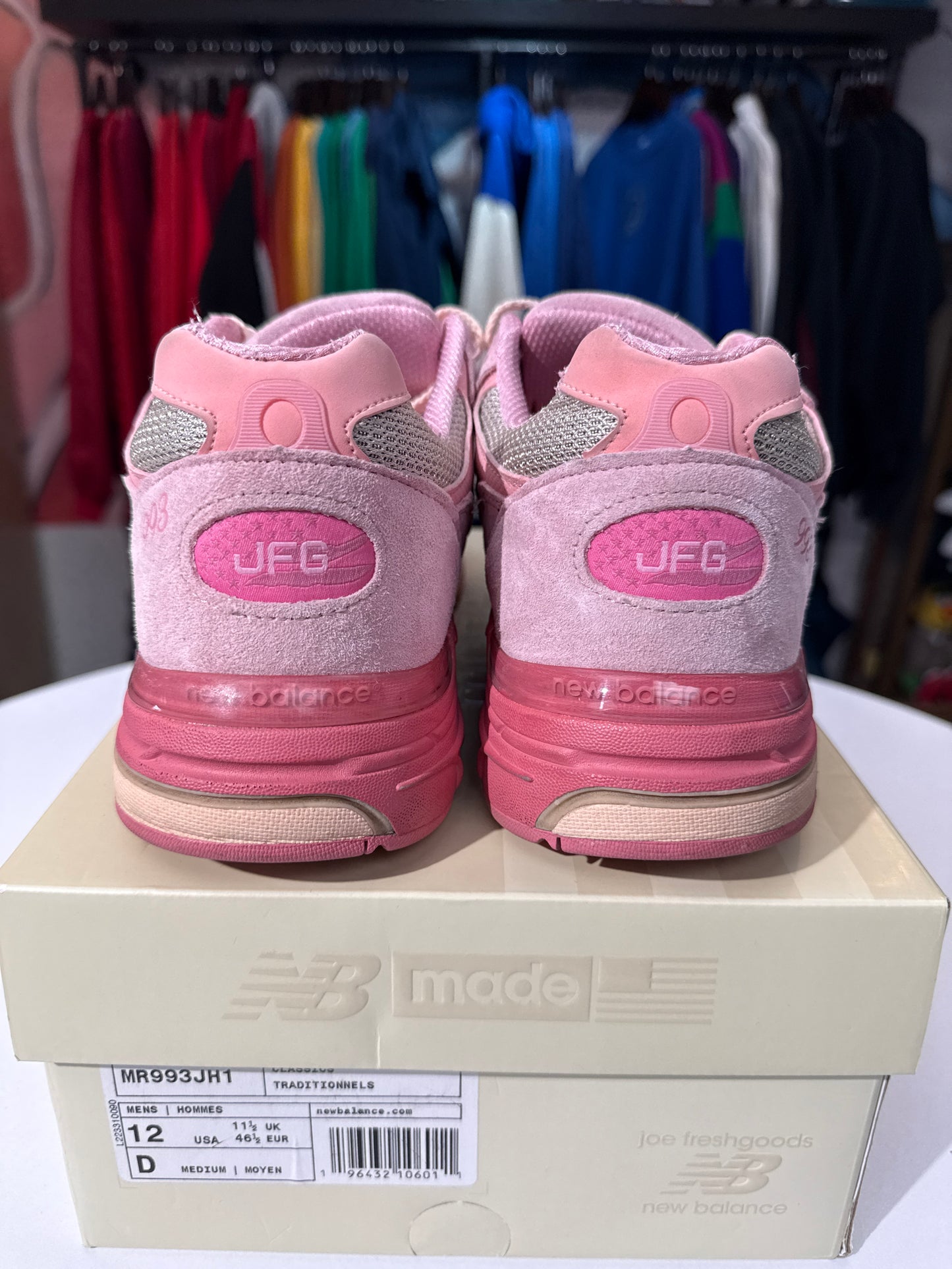 Preowned New Balance 993 x JFG Performance Art Powder Pink