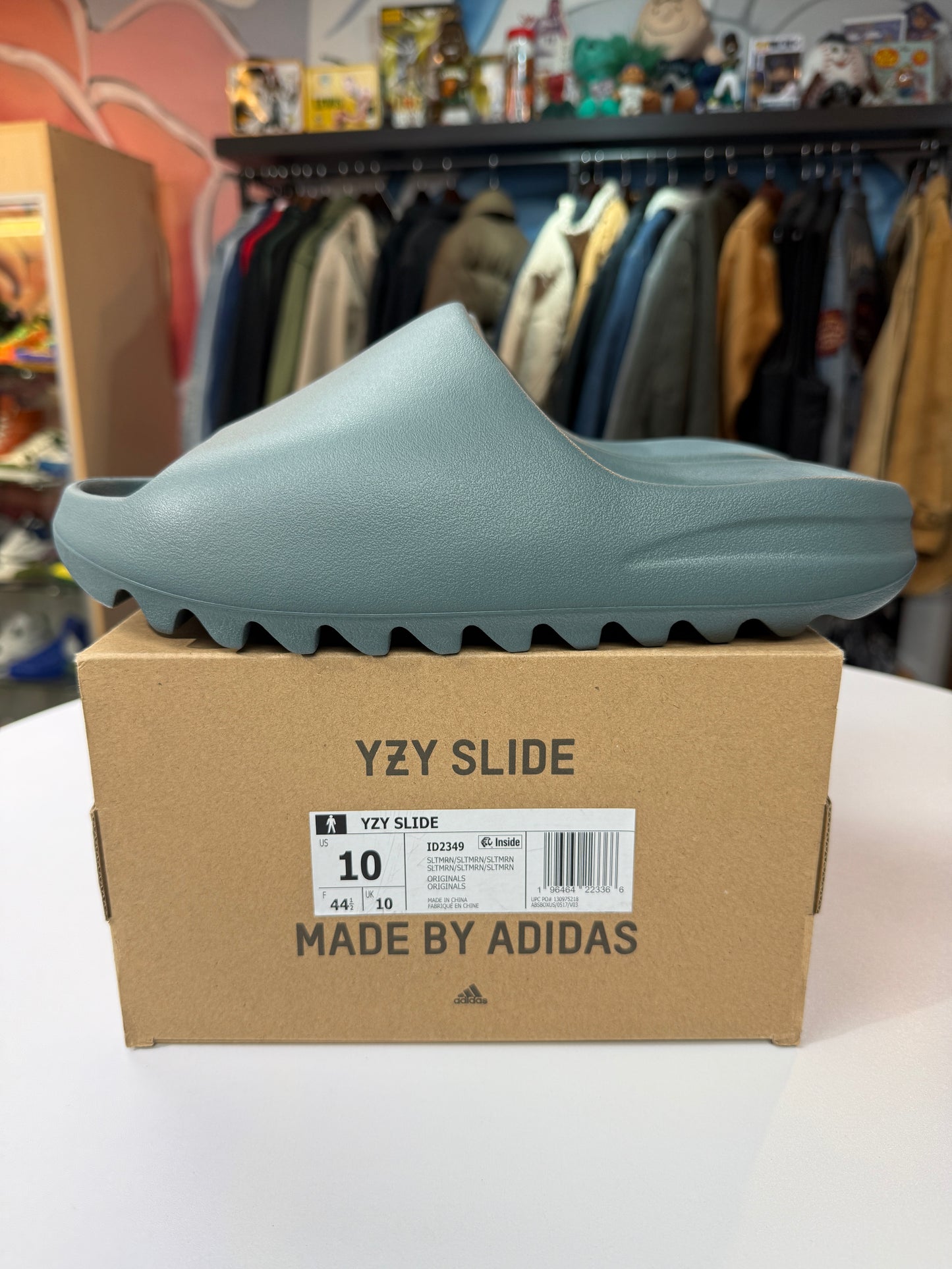 New Slate Marine Adidas Yeezy Slides
