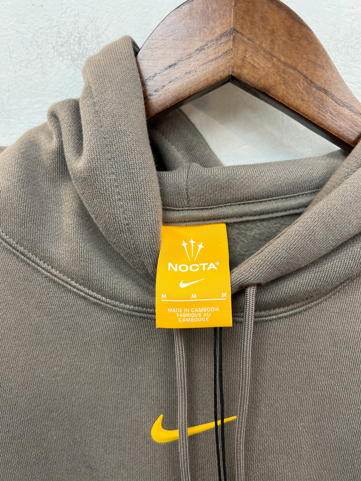 New Nike x NOCTA Fleece CS Hoodie 2 Olive Grey/Yellow